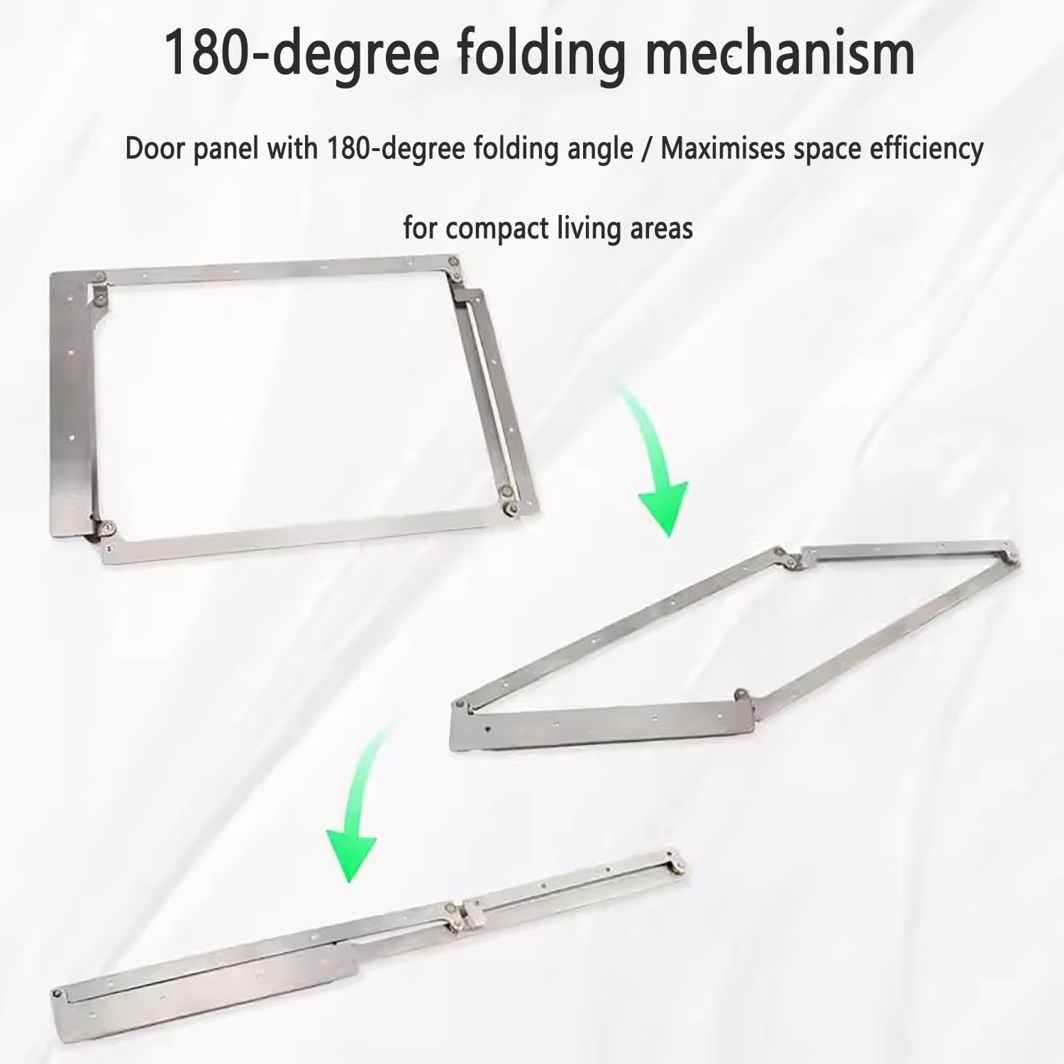 Quincaillerie de porte pliante, accessoires de connecteur à 180 degrés pour armoires, capacité de charge de 40 kg, convient pour une épaisseur de porte de 25 à 45 mm, utilisation domestique dans les