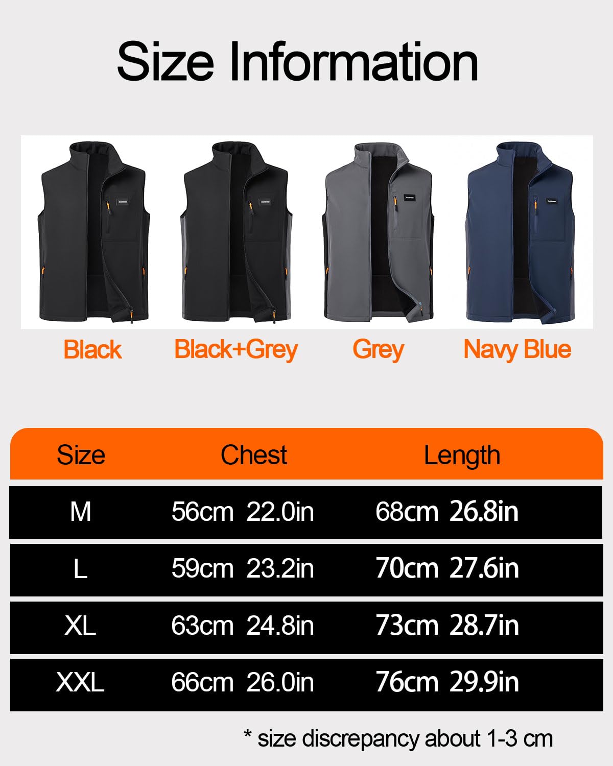 Chalecoo Softshell para hombre Chaqueta sin Mangas con Forro Polar Chaleco cálido con cremallera y bolsillos