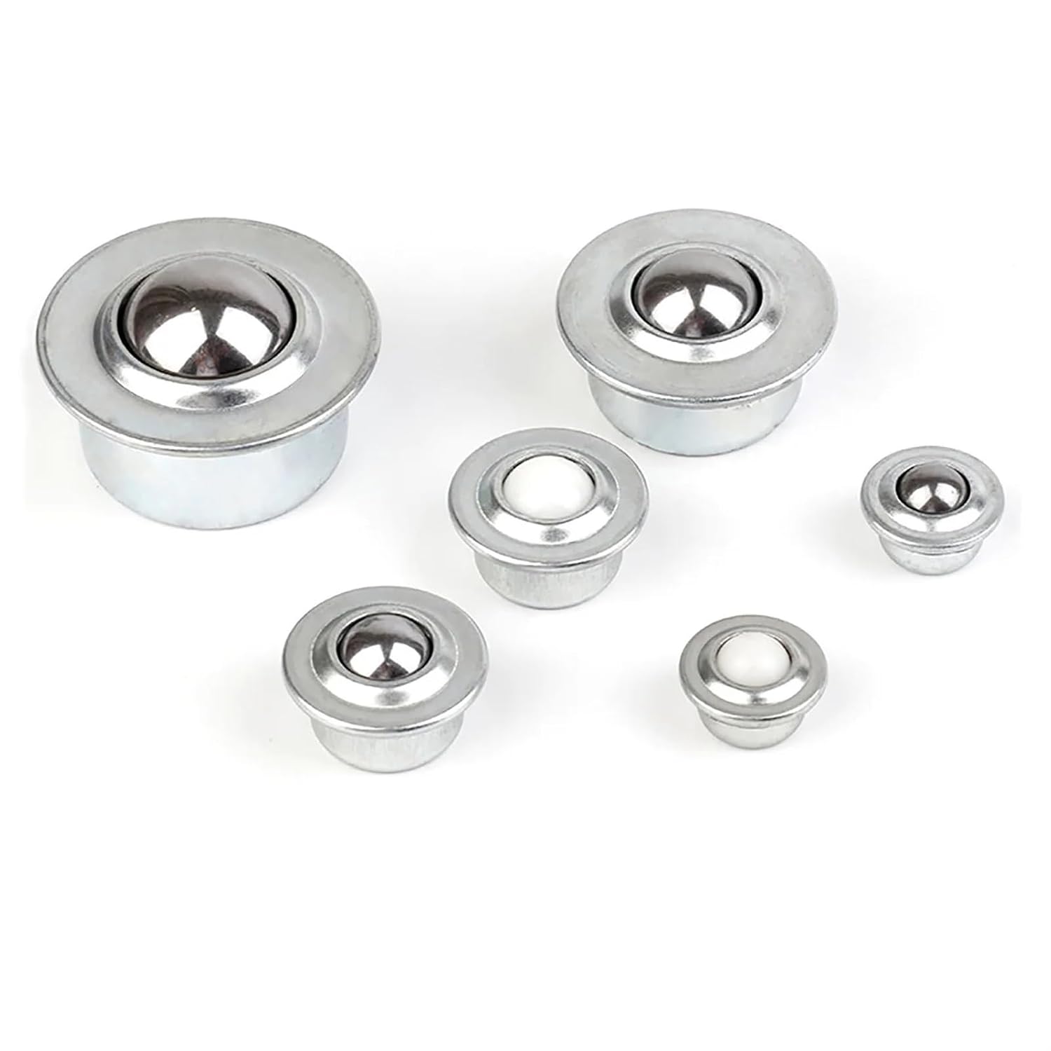 5pcs CY-8H/12H/15H/22H/30H Ball Transfer Ball Bearing Bullseye Wheels Carbon Steel/Nylon / SUS304 Stainless Steel(CY-12H Nylon)