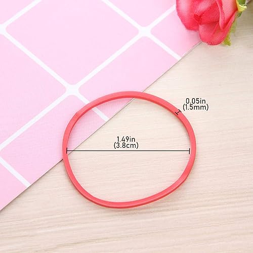 Miniatura 5 de Lind Kitchen 300 bandas de goma multicolor de 1.496 x 0.059 in, bandas elásticas resistentes