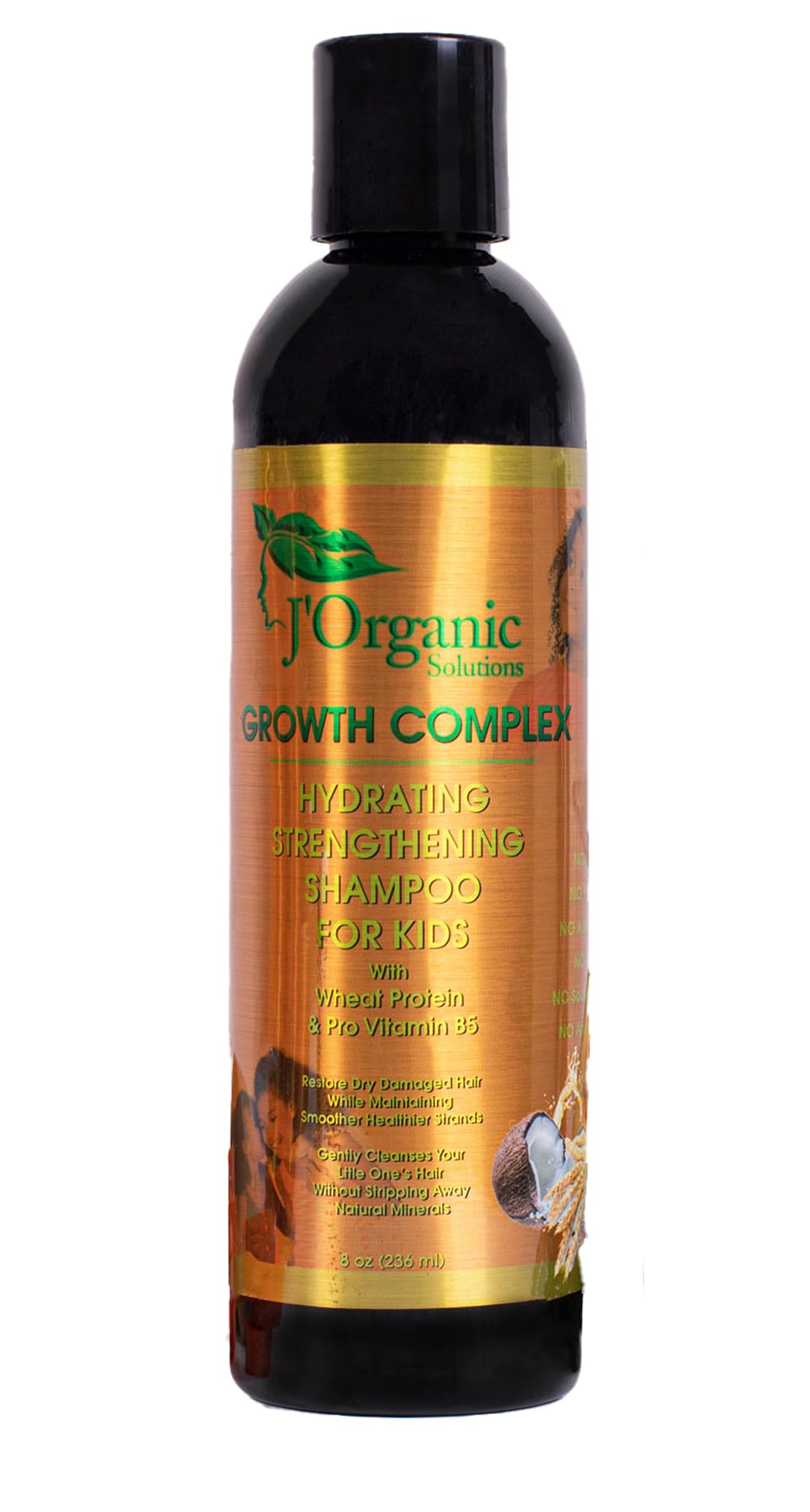 J' Organic Solutions Hydrating, Strengthening shampoo Phthalates-Free, No Sulfate, Paraben-free Baby And Toddler 8oz