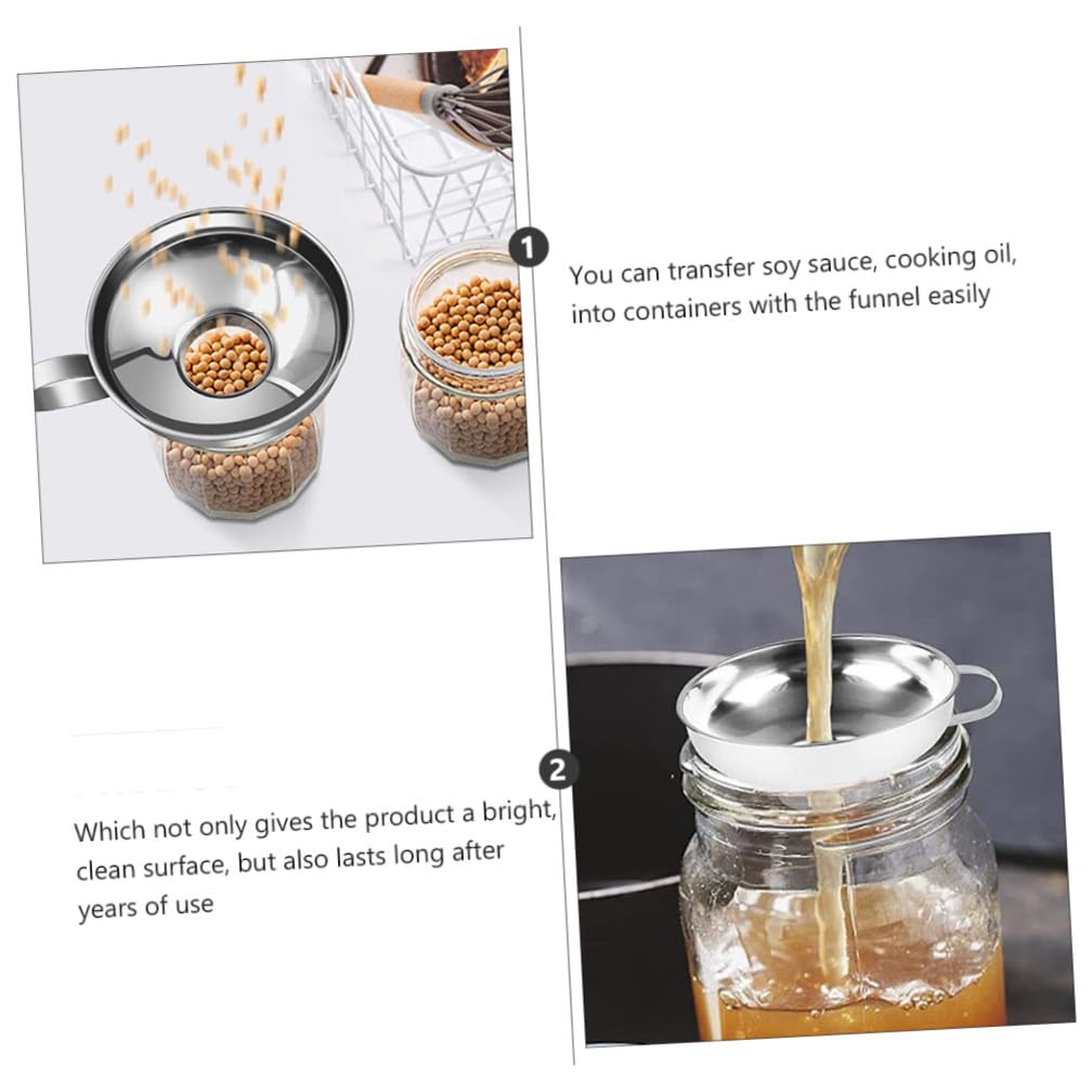 DECHOUS 4stücke Teiliges Breiter Edelstahl-trichter Für Flüssigkeiten Zum Befüllen Von Flaschen Und Behältern Große Öffnung Für Marmelade Und Salatdressings Lebensmittelecht