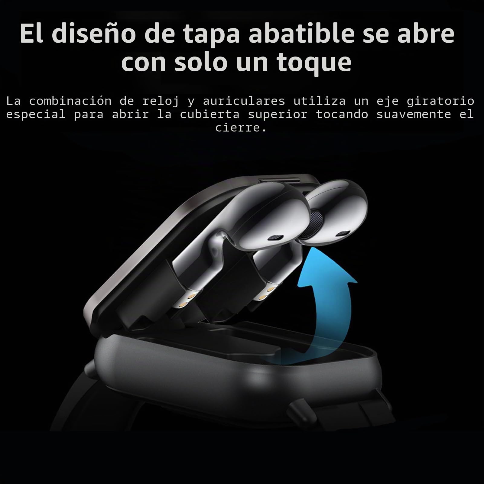 Denash Reloj Inteligente 2 en 1 con Auriculares, HD Pantalla Táctil de 2,01", 100 + Modos Deportivos, Monitor de Actividad Física con Frecuencia Cardíaca y Sueño para iOS y Android