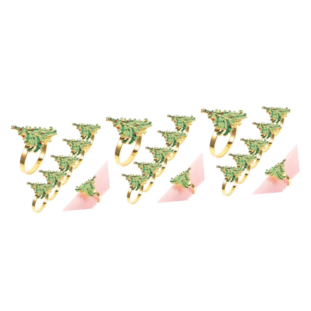 Ciieeo 3 Set Di Fibbie Porta Tovaglioli Per Albero Di Natale Decorazioni Eleganti Per Feste Del Ringraziamento E 6 Pezzi * 3