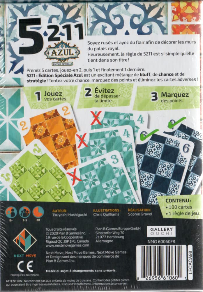 Asmodee Plan B Games | 5211: Azul Edition | Card Game | Ages 8+