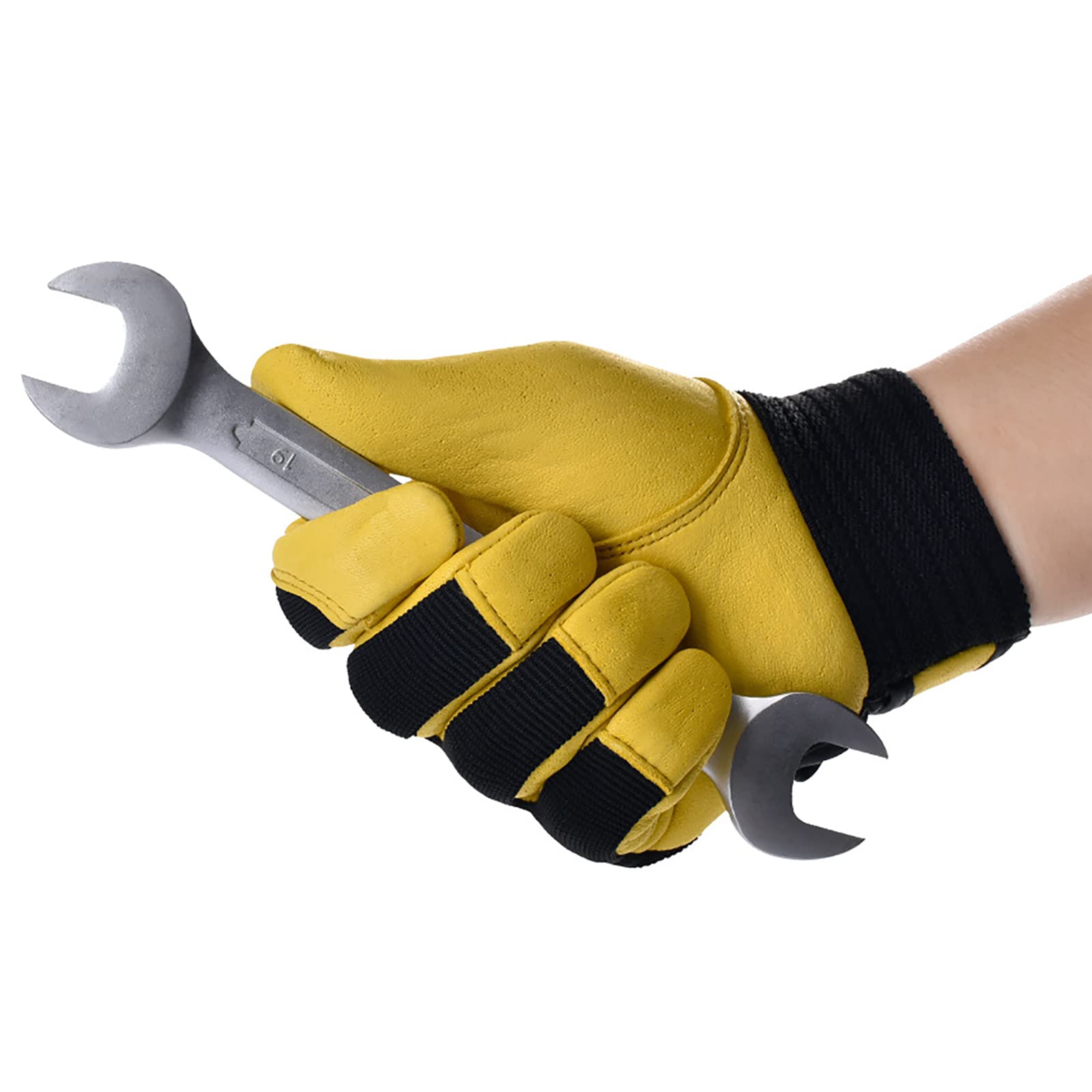 2 Paare Gartenhandschuhe Aus Leder Rindsleder Mehrzweck Arbeitshandschuhe Handschuhe Bauhandschuhe Freien Arbeiten für für Männer und Frauen