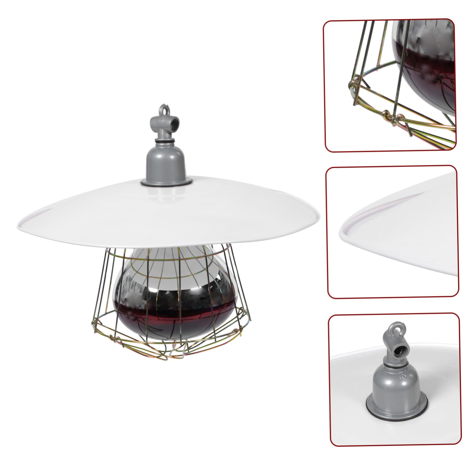 Mobestech Lampada Riscaldante per Animali Domestici in Metallo Luce Calda Anti-scottatura per Piccoli Suini e Rettili Accessorio Gabbia Duraturo per Allevamento Protezione Colore Casuale