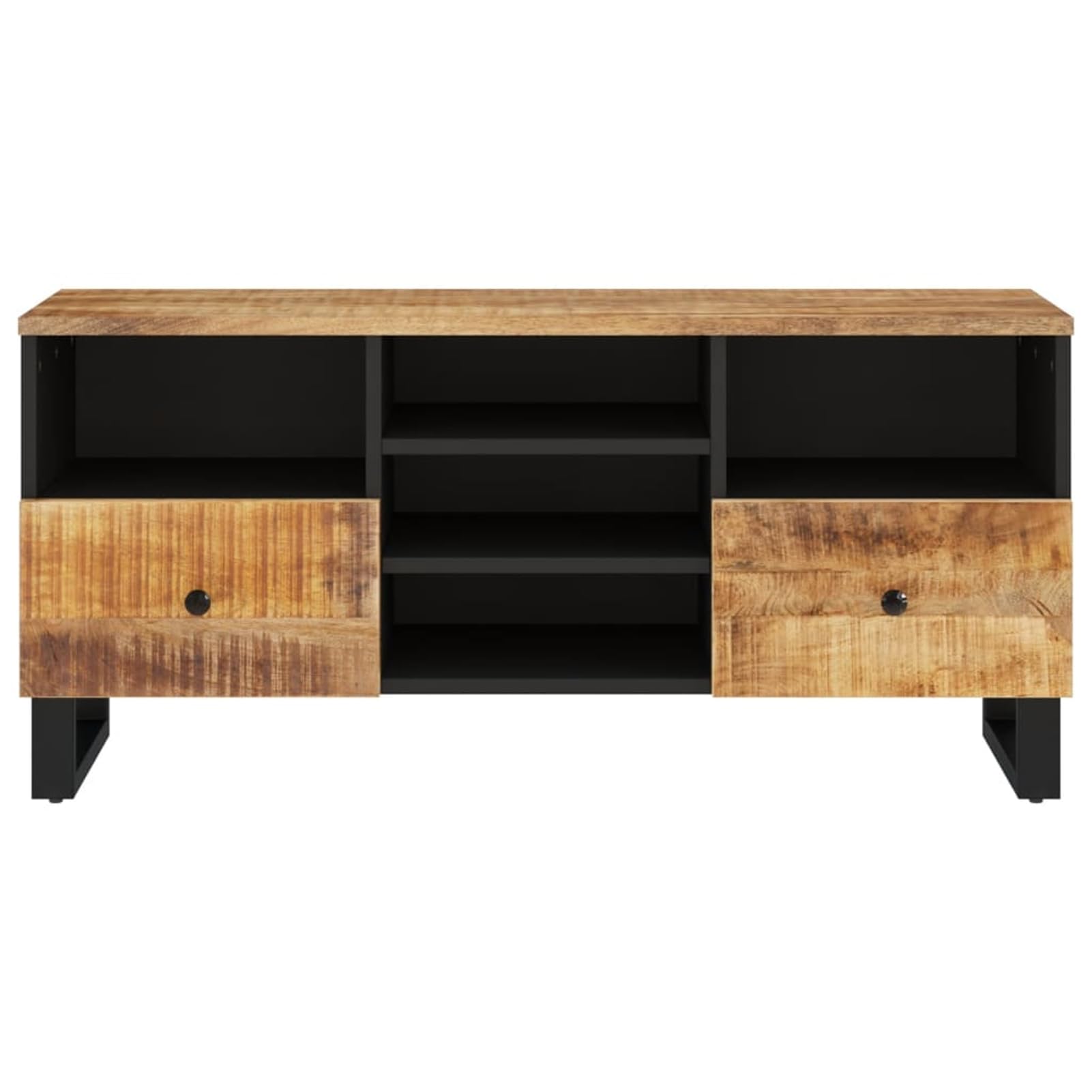 Szafka pod telewizor, 100 x 33 x 46 cm, lite drewno, mango i materiał drewnopochodny, wisząca szafka pod telewizor, ławka, meble do salonu, nowoczesna szafka ścienna do salonu, sypialni
