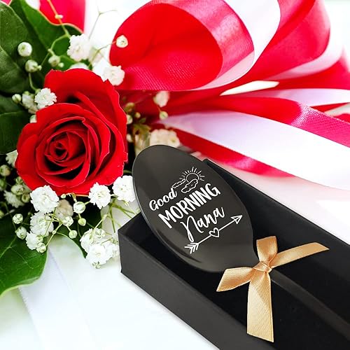 Miniatura 3 de Cuchara para abuela de buenos días, regalos para la abuela de nieta, nieto, nietos, divertido regalo de café para abuela, abuela, nana, regalos del