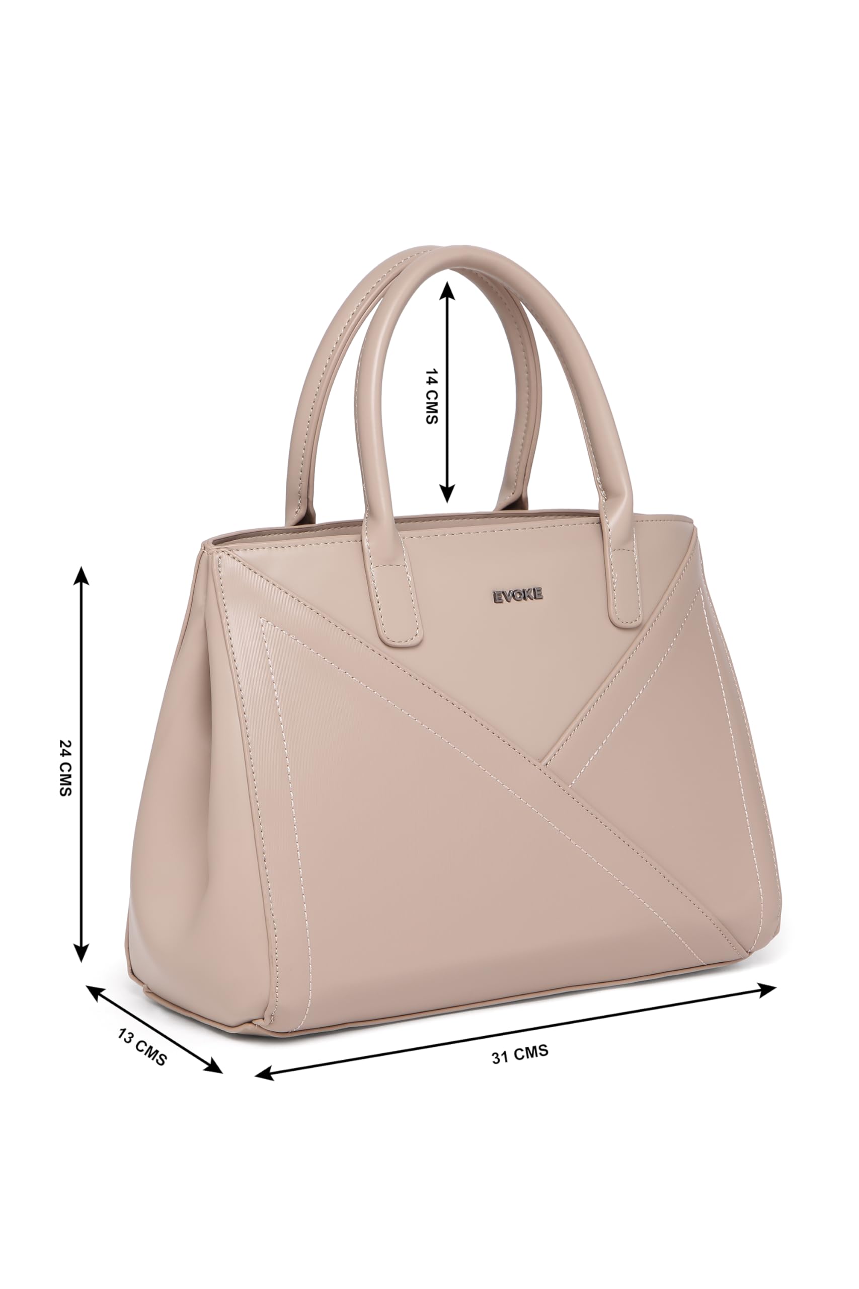 EVOKE RIO Vegan Leather Handbag 277 for Women with crossbody strap | with Multiple Compartments | Stylish and Spacious for Everyday Use (Apricot) 4
