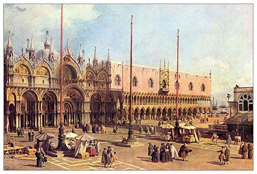 Panneau décoratif La Piazza San Marco Canaletto pour l'ambiance du salon