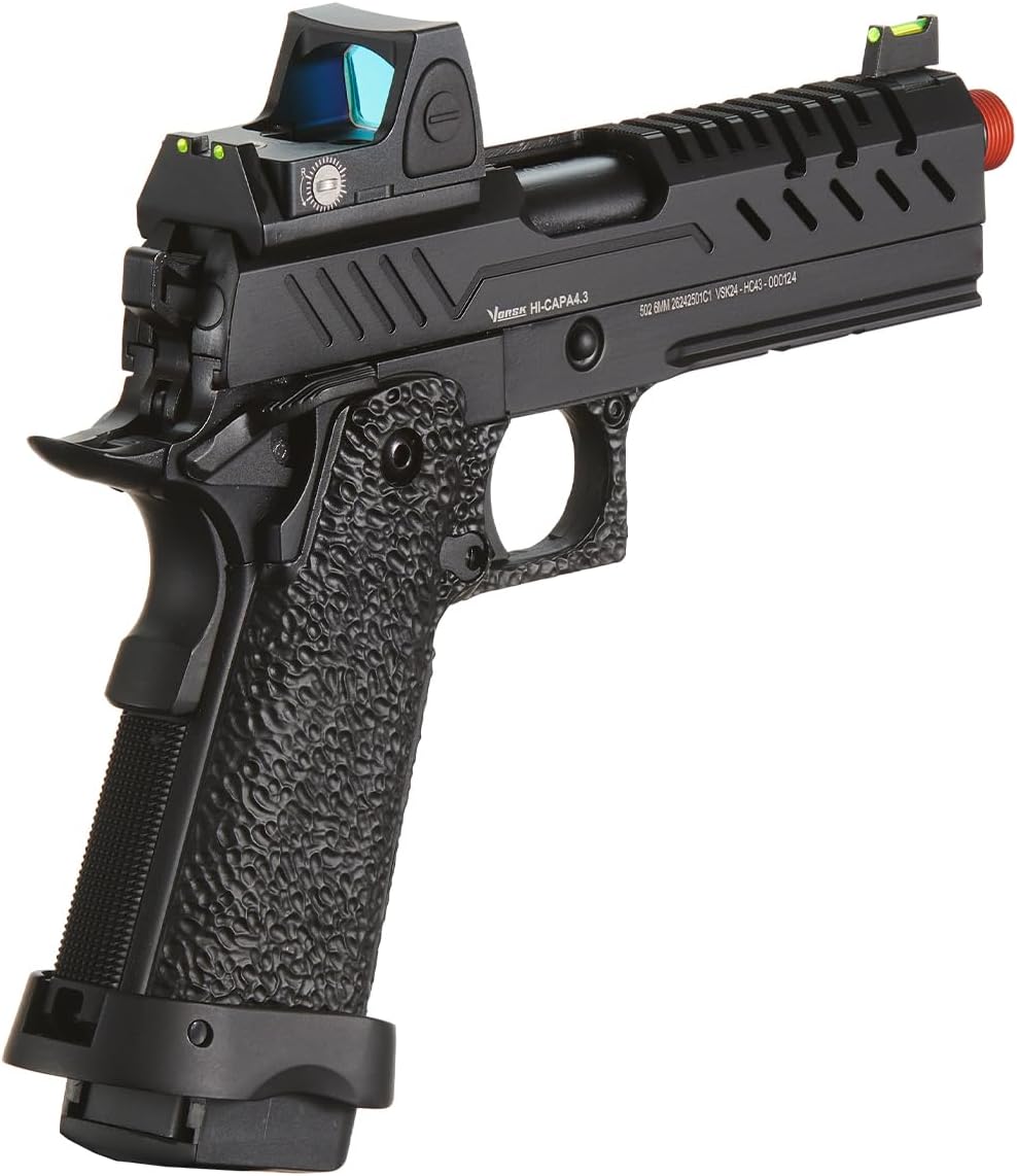 Vorsk Aluminium CNC Airsoft Hi-Capa 4.3 Gas Blowback Pistol w/Red Dot Sight
