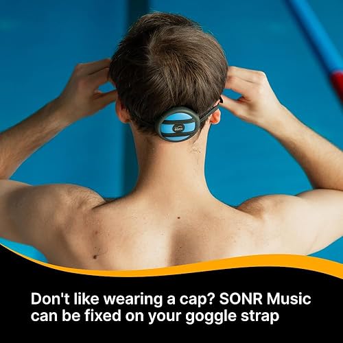 Miniatura 6 de SONR Paquete de música 2 en 1 reproductor de música subacuático de oreja abierta para nadadores y gafas de natación antivaho