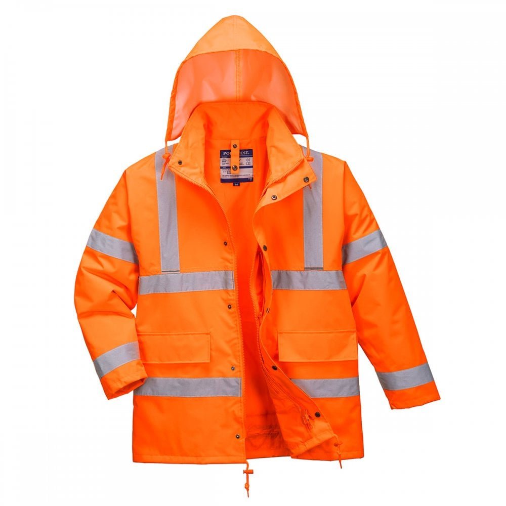 Portwest S468 Ostrzegawcza 4 w 1 Kurtka, Pomaranczowy, Rozmiarowy XXL