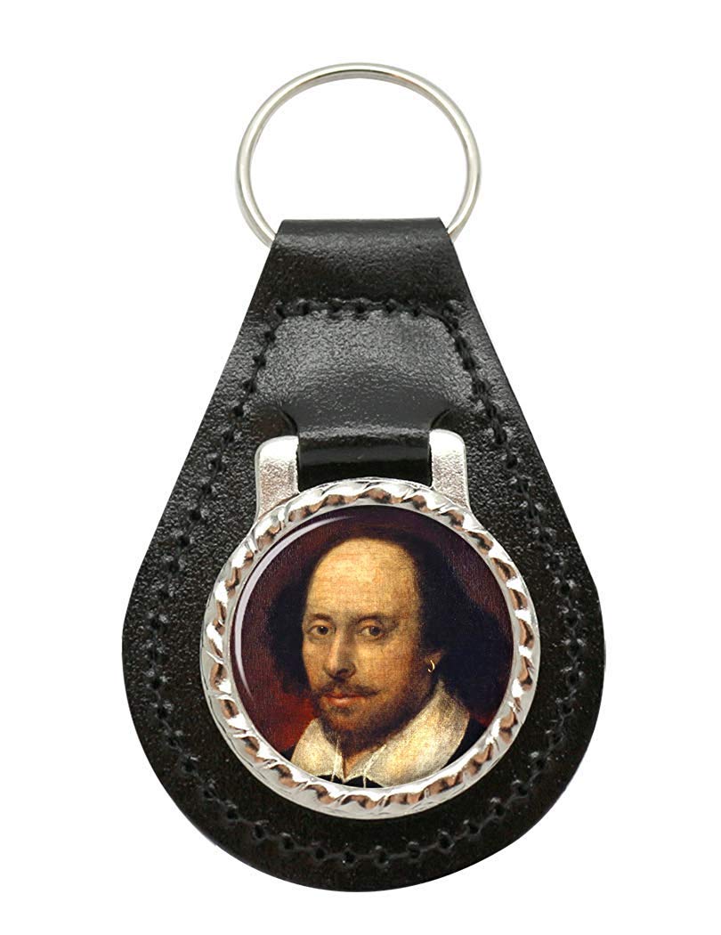 Giftshop UK William Shakespeare Leather Key Fob