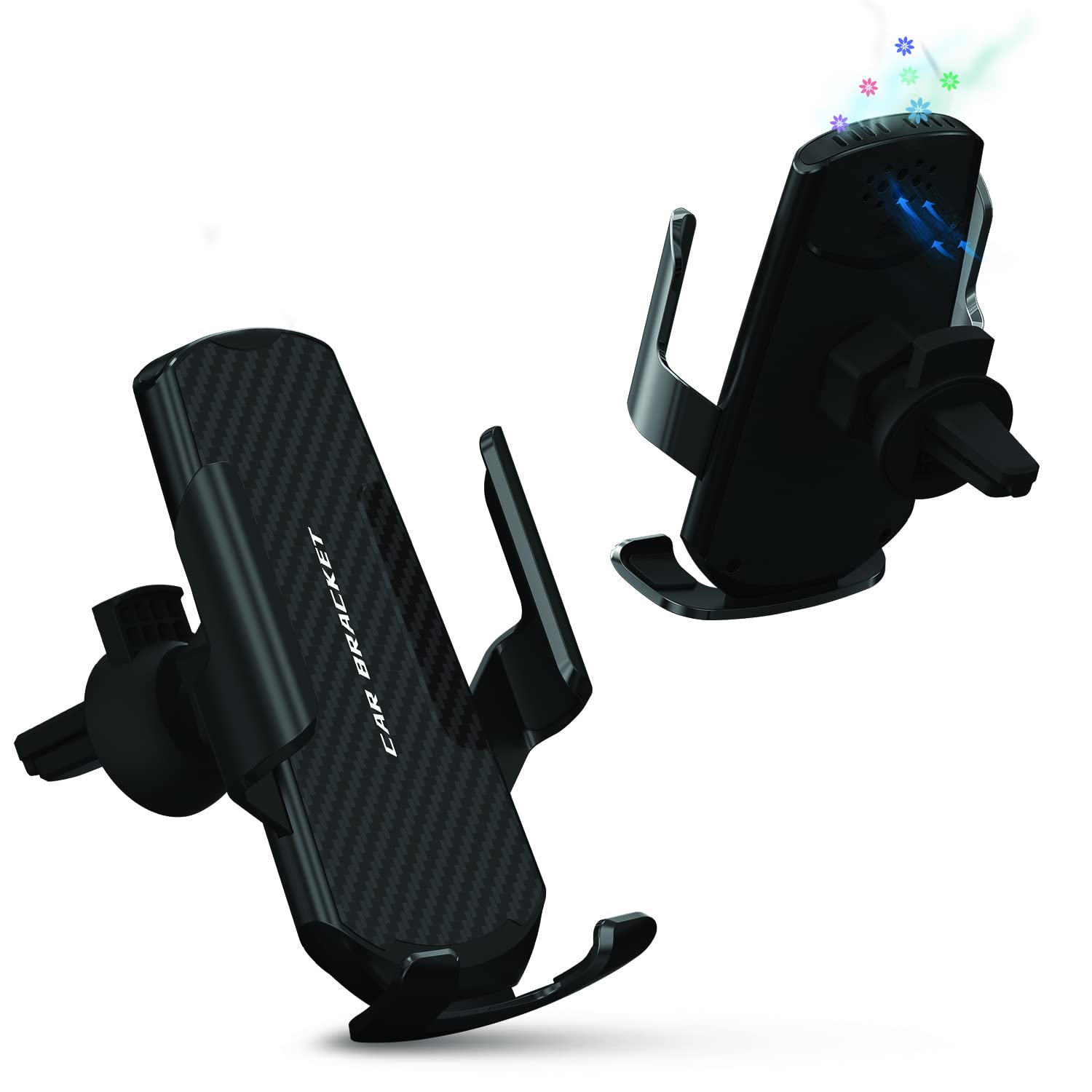 NOYMI Car Mobile Holder | Car Phone Holder| Solid |Car Mobile Holder fits on Air Vent|Heavy Phones Friendly with Aromatherapy Refillable Tablet Black(Metal,for for All 4.5-7 inch Phone) (B09ND8NRXM) Amazon Price History, Amazon Price Tracker