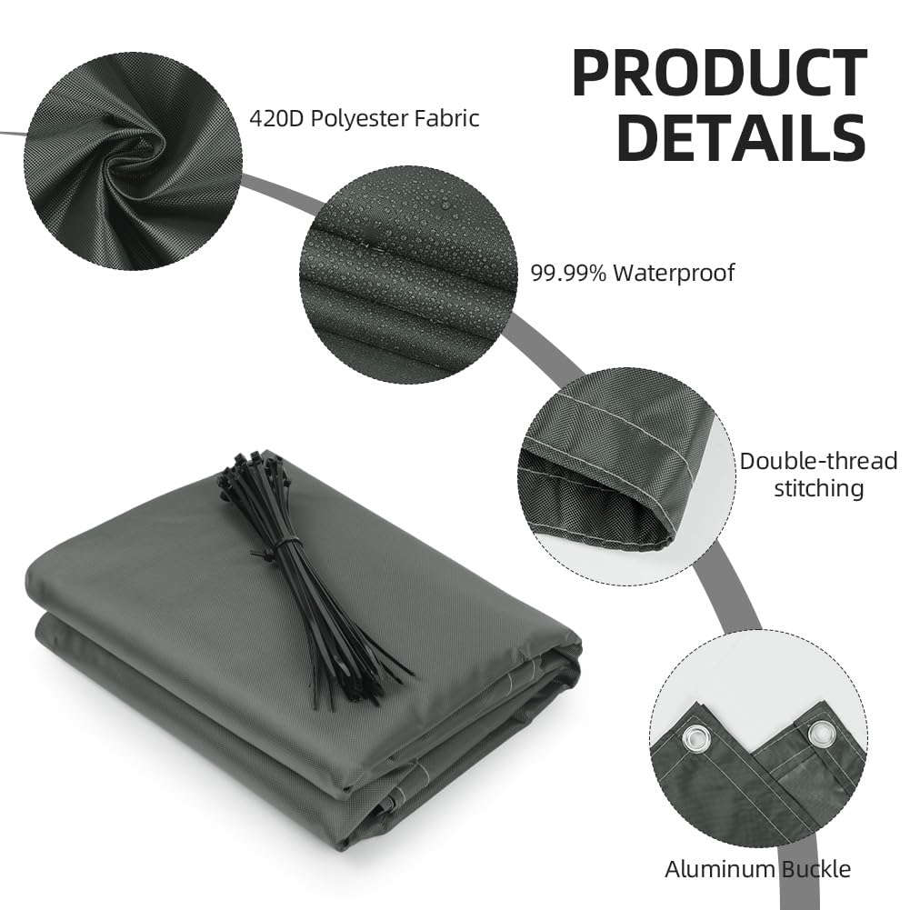 Brise Vue Balcon, 90x600cm Brise Vue Balcon Imperméable, Protection UV, Opaque, Bâche de Balcon Brise avec Trous et Serre, Cache Vue Balcon Protection, pour Terrasse, Jardin, Bal-Con, Patio