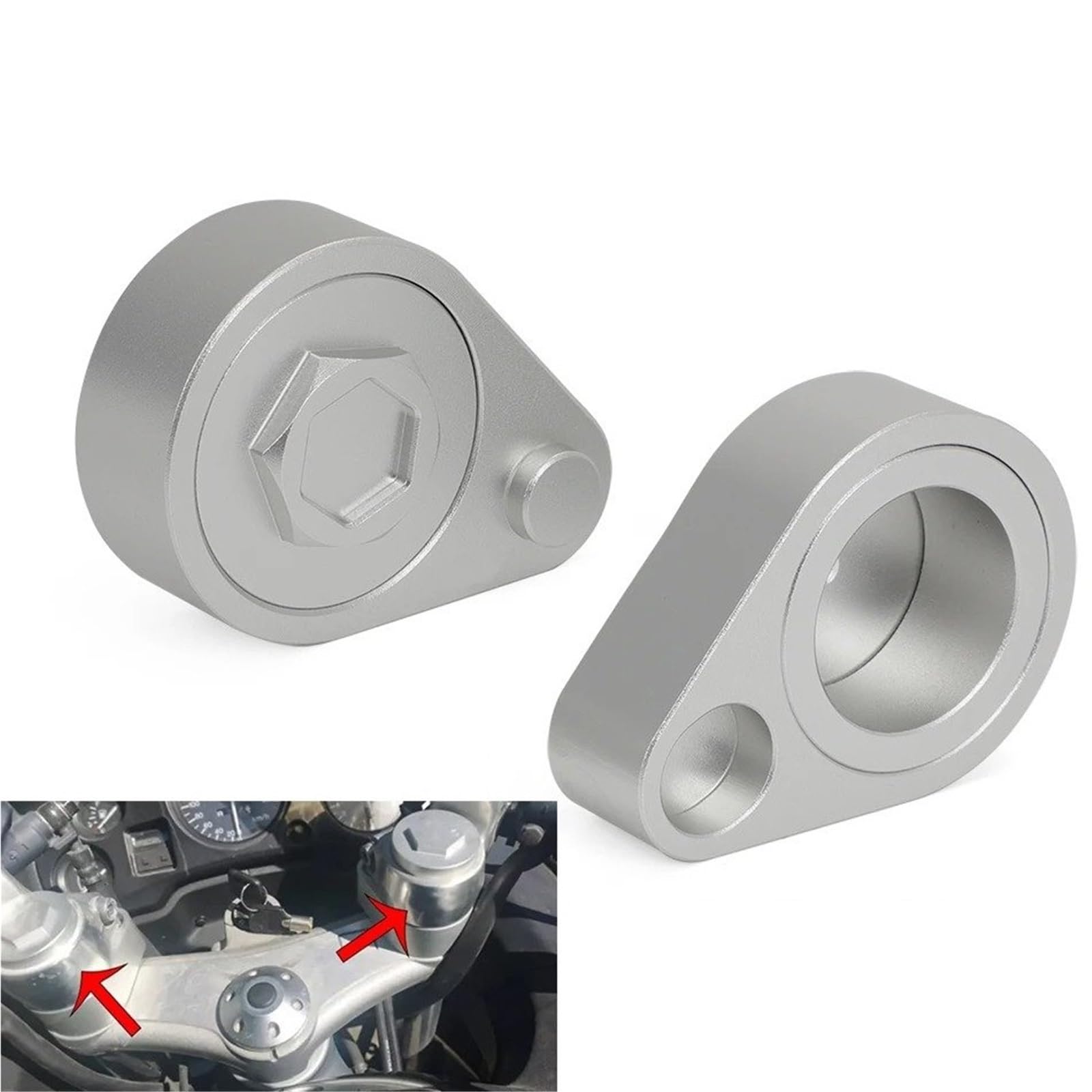 Elevador Manillar para VFR 800 para VTEC 2002 1 Par De Elevadores De Manillar De 43 Mm De Aluminio Abrazadera Elevador De Manillar