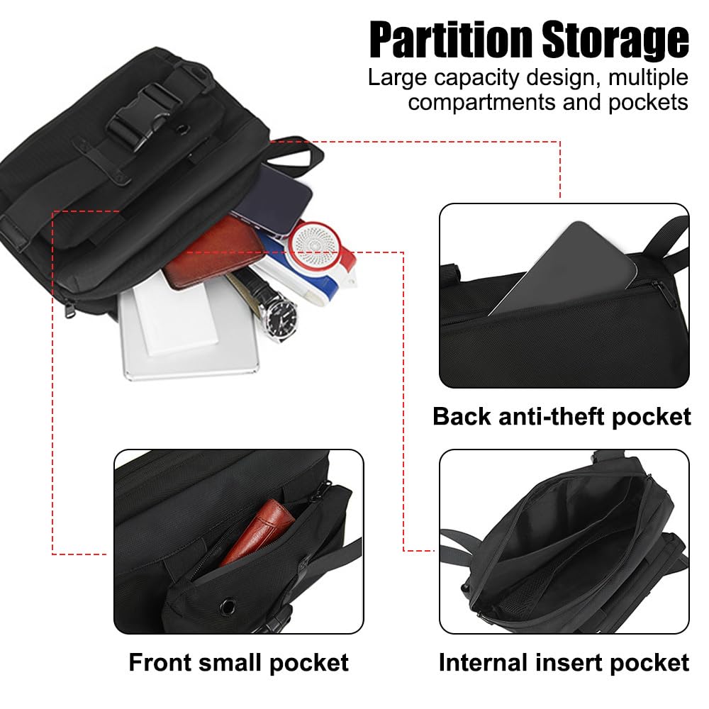 MiOYOOW Borsa a Tracolla Tattica, Marsupio Molle Militare con Corda Appesa e Foro, Pacco Petto Sport Outdoor, Zaino Tattico Regolabile per Escursionismo, Campeggio, Pesca
