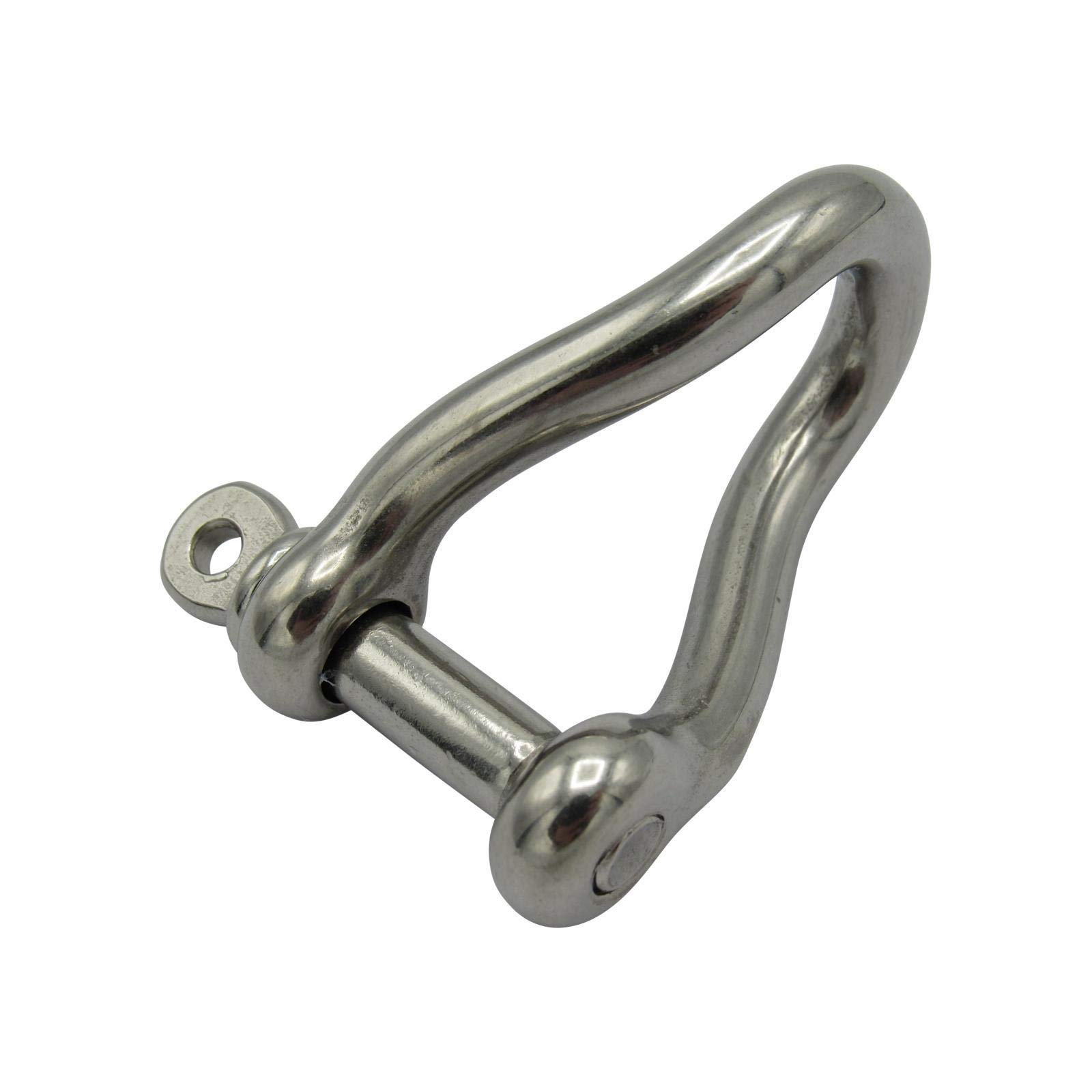 SecureFix Direct Twisted D Shackle 12mm Stainless Steel (Rigging Marine Rope Dee) from B&Q