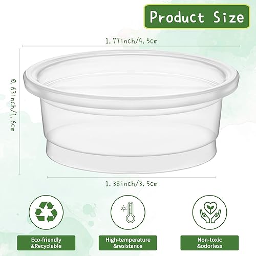 Miniatura 2 de EBOOT 500 vasos Gecko para alimentos y agua pequeños de plástico, accesorios para reptiles, cuenco de agua para reptiles, tazones de comida Gecko,