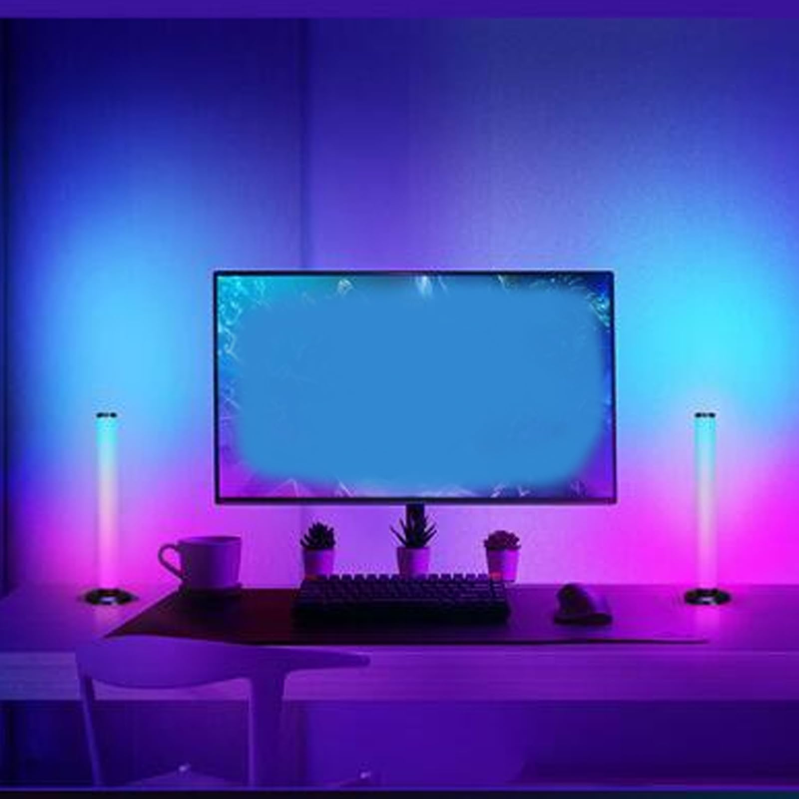 Barra de Luz LED Inteligente, Barras de Luces LED RGB de Sincronización de Música, Iluminación Ambiental Alimentada por USB, Retroiluminación de TV para Juegos que Cambia de