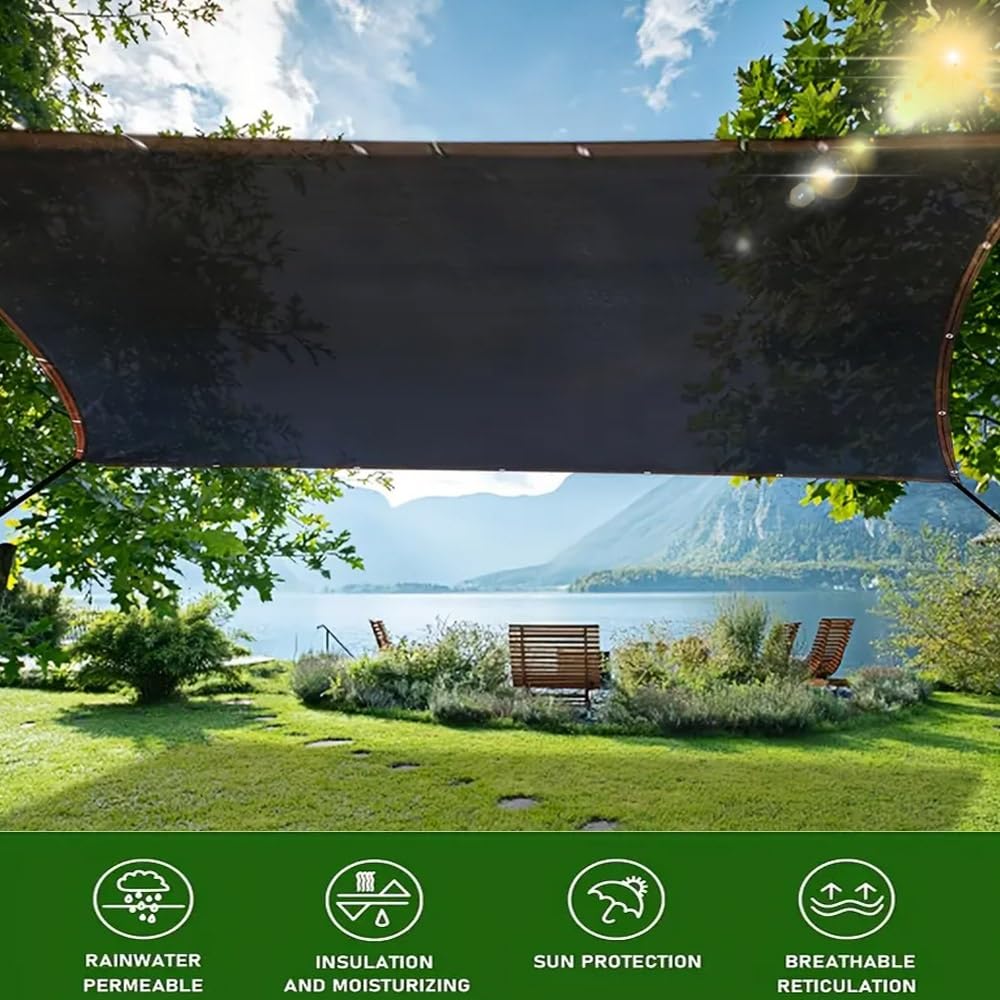 Rete parasole per piante da esterno, 7 x 8 m, copertura in rete per serre e pollai, protezione UV, soluzione leggera per giardinaggio