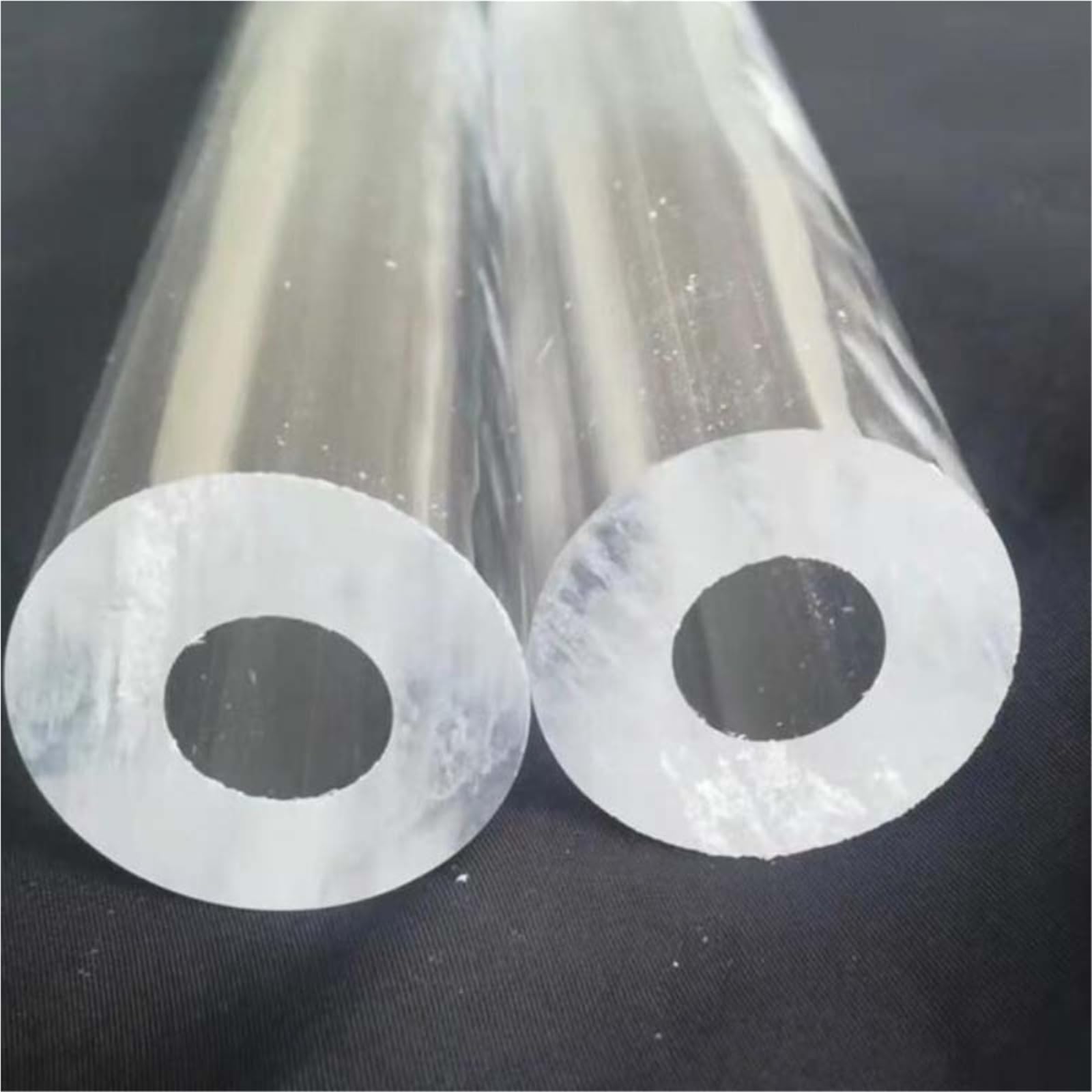 Tamaños múltiples del tubo redondo rígido claro de acrílico los 24cm 49cm | Tubo acrílico transparente de alta claridad, fácil de cortar y liviano for proyectos de bricolaje(49CM*35MM*25MM)