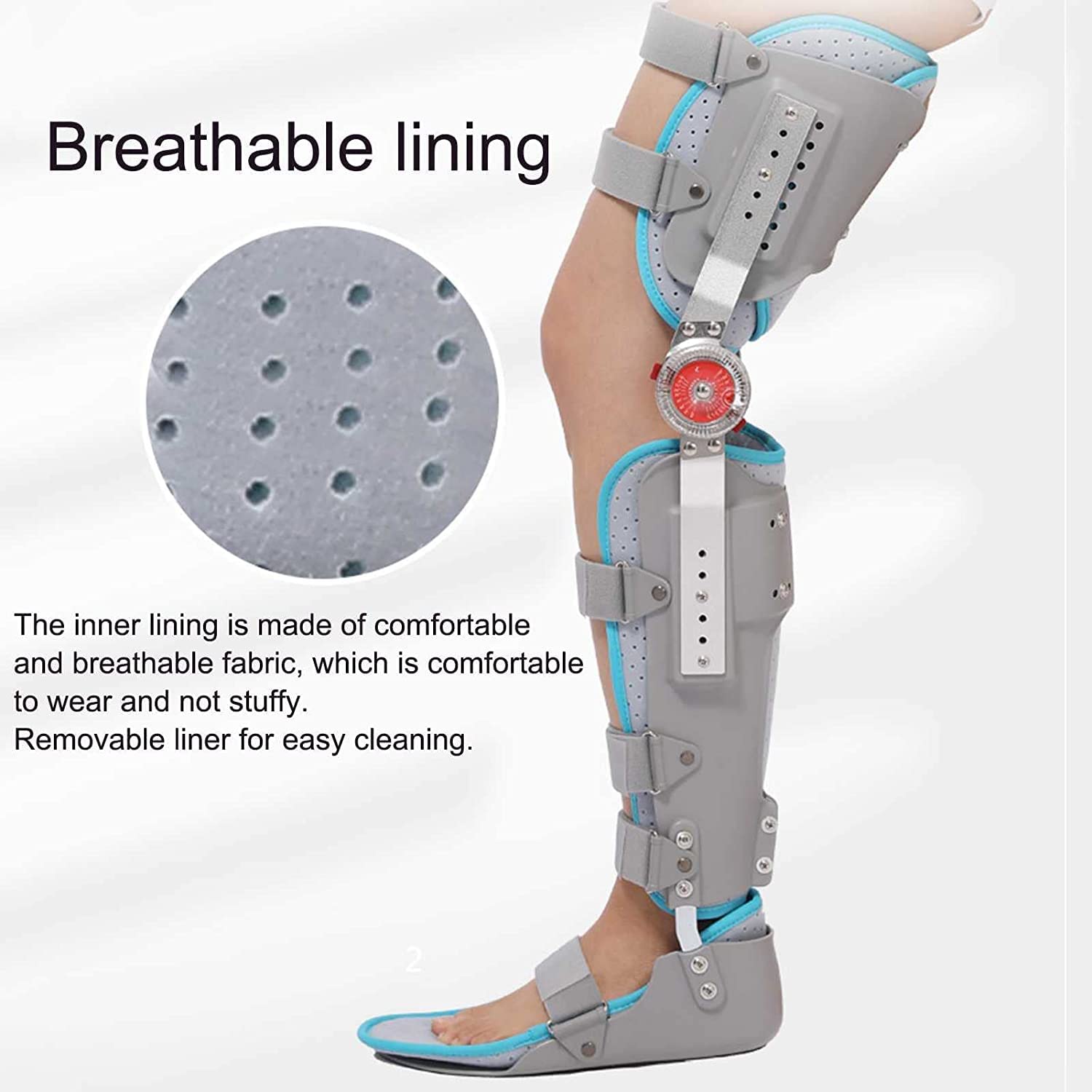Opaska na kolana na zawiasach, regulowana orteza stawu kolanowego, ortopedyczna ochrona immobilizera, stabilizator pełnej nogi, szyna ortezy kolana (Hger SS)
