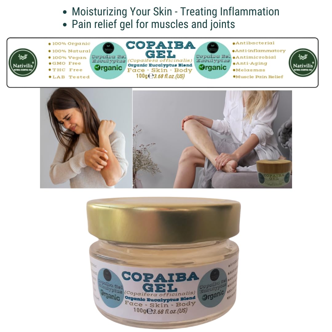 Nativilis Copaibal with Gel Eucalyptus (Copaifera Officinalis), Natural Botanical Skin for Face & Body - Image 3