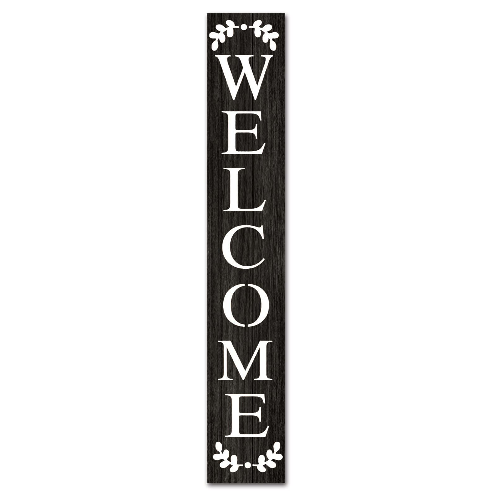 Sokomurg (48in*8in) Welcome Signs Vertical for Front Porch Standing Hanging Large Wooden Welcome Sign for Front Door Home Decoration Classroom Door Farmhouse Decor Outdoor Indoor (20221006aa006)