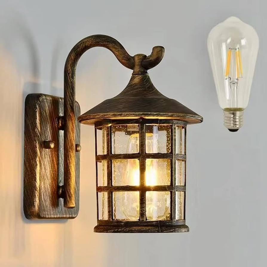 アンティーク風ウォールランプ屋外照明アイアン美しい