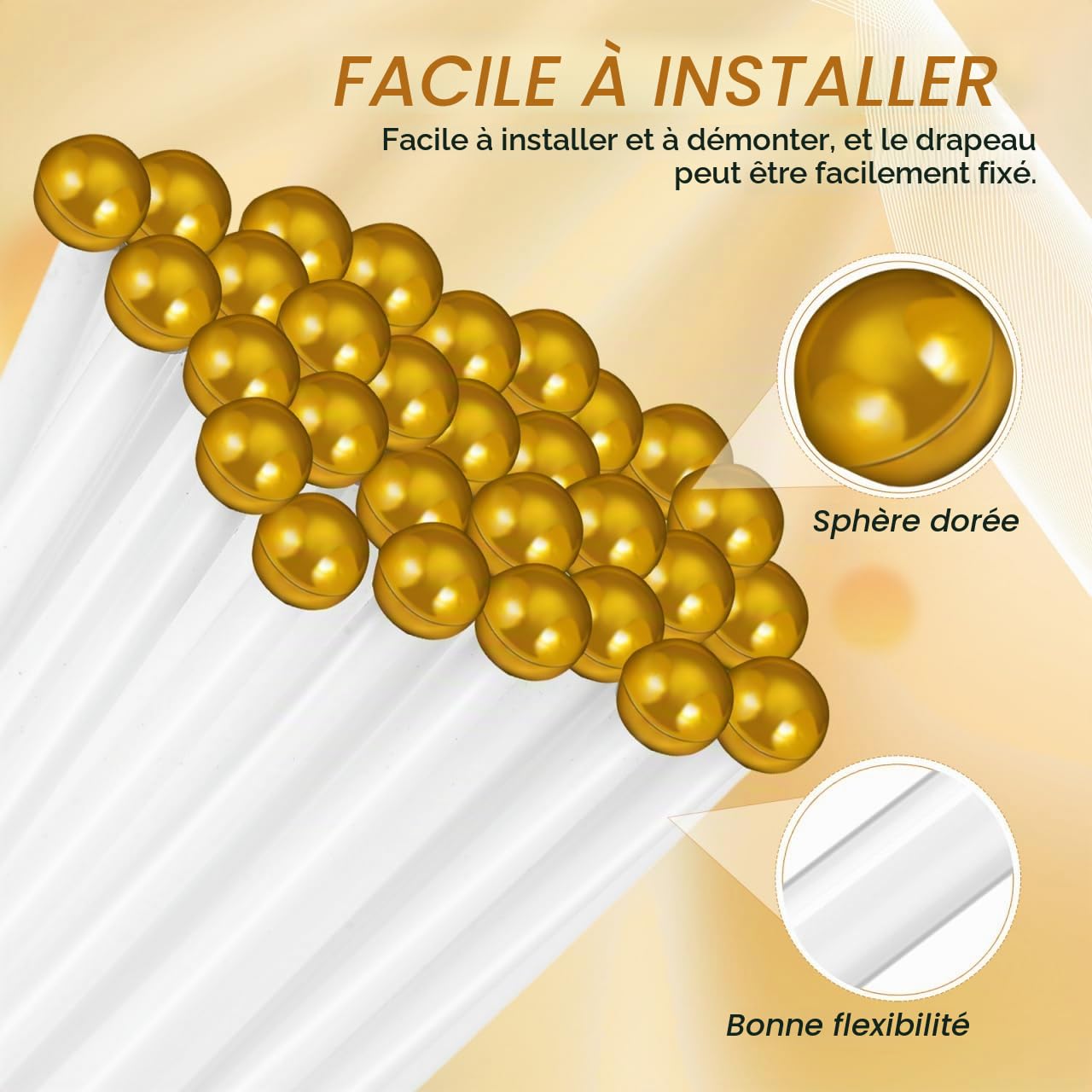 Yardwe 50 PièCes MâT De Drapeau en Plastique Rigide Portable LéGer pour Bureau ÉCole RéUnion DéCoration ExtéRieure 40cm
