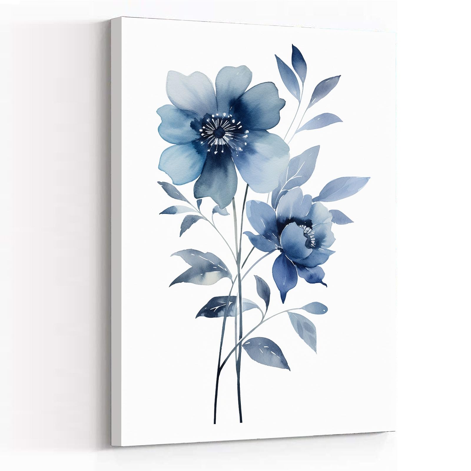 Amazon.com: vintage framed art,large wall art,blue flower 