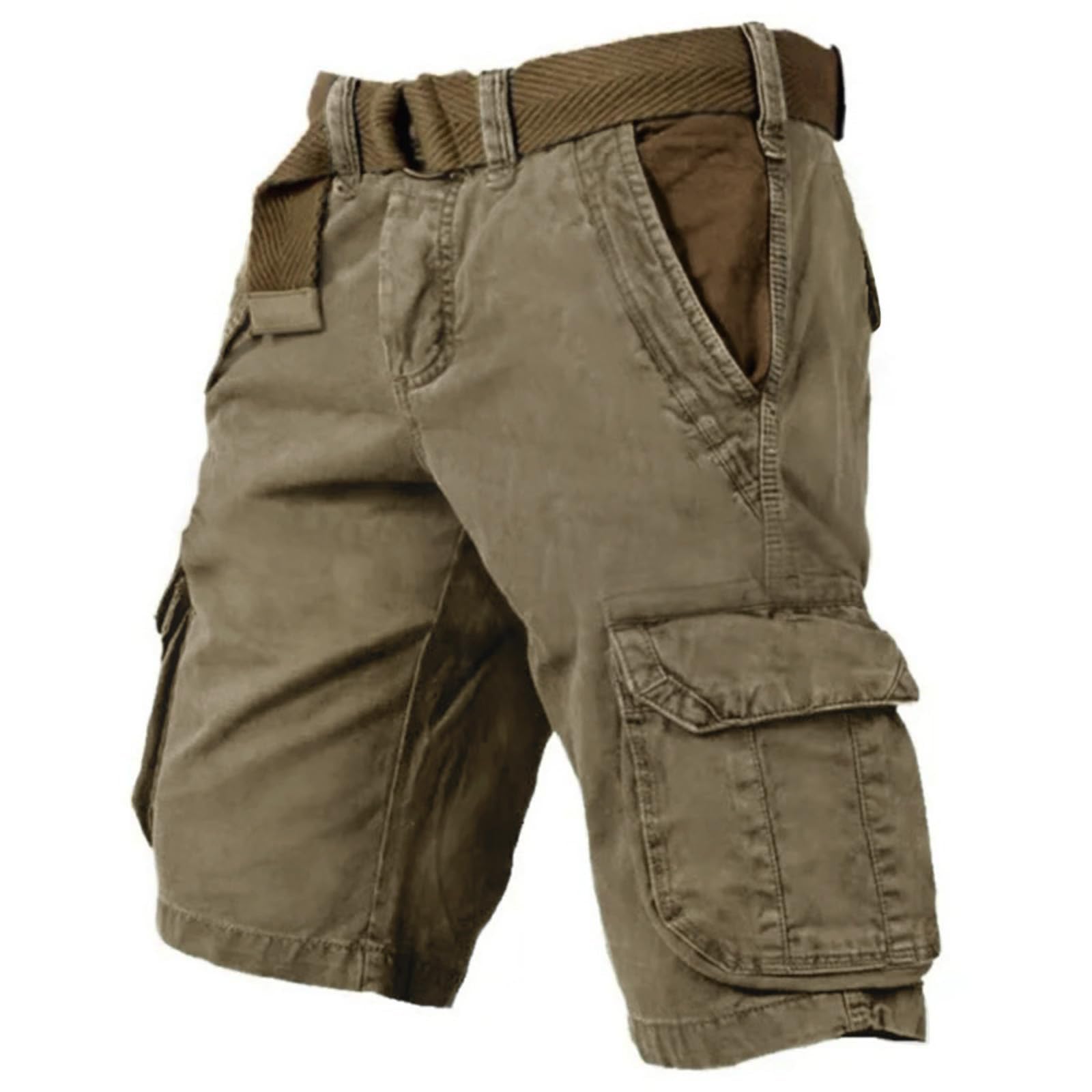CLOAKA Kurze Hosen Herren Baumwolle Stretch Baggy Cargo Shorts Sommer Outdoor Casual Cargohose Herren Kurz mit Taschen