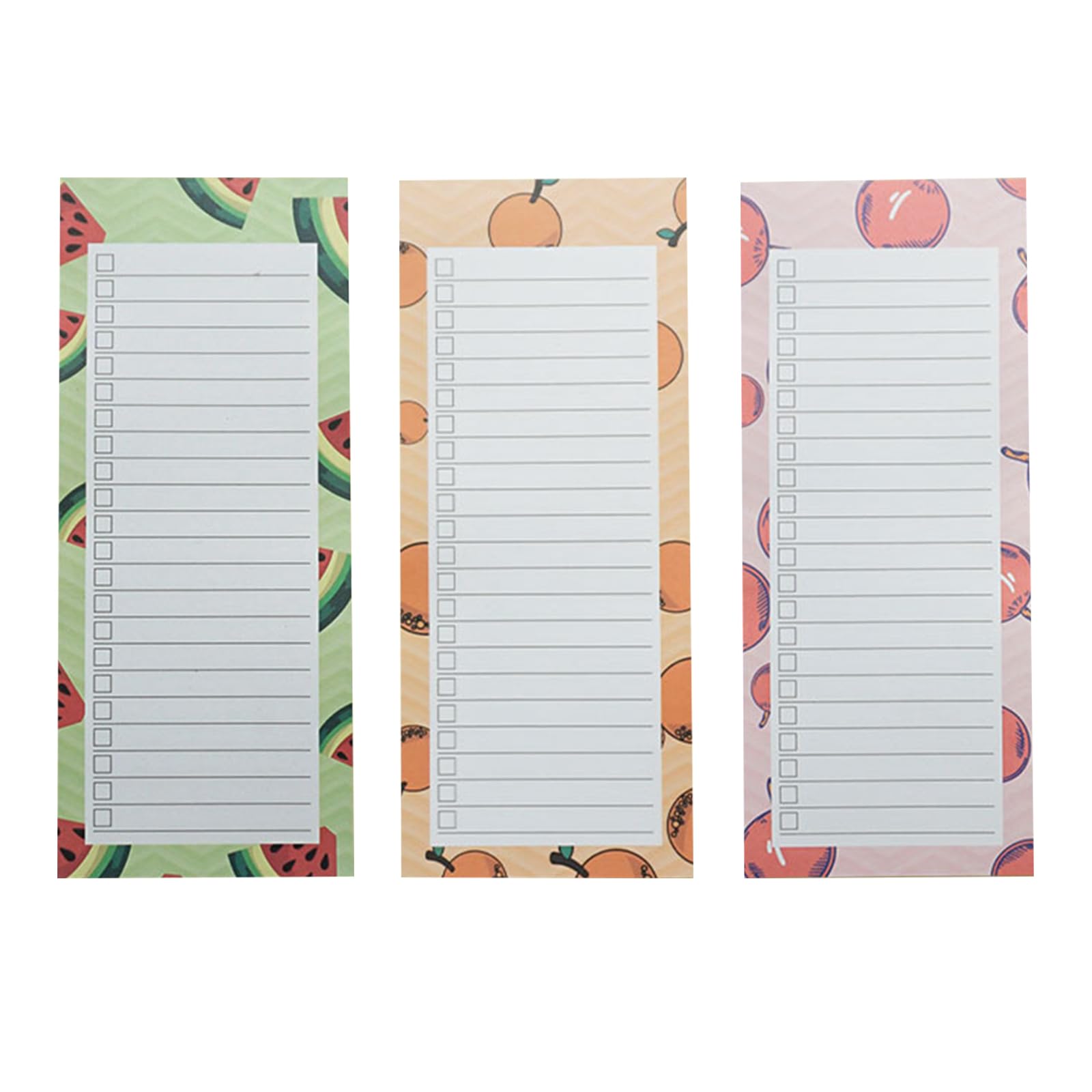 3 Pack Magnetic Shopping List Pad for Fridge, 150 Tear Off Sheets Magnet Notepad, Fruit Design Magnet Notepad Grocery List, Magnetic Notepads for To Do Lists (Pomegranate, watermelon, oranges)