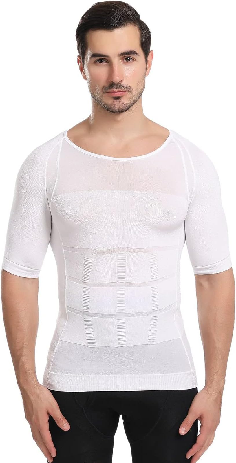 Men's Body Shaper Slimming Vest T-Shirt Elastic Slim Shapewear Compression Undershirts Tummy Control Waist Trainer
