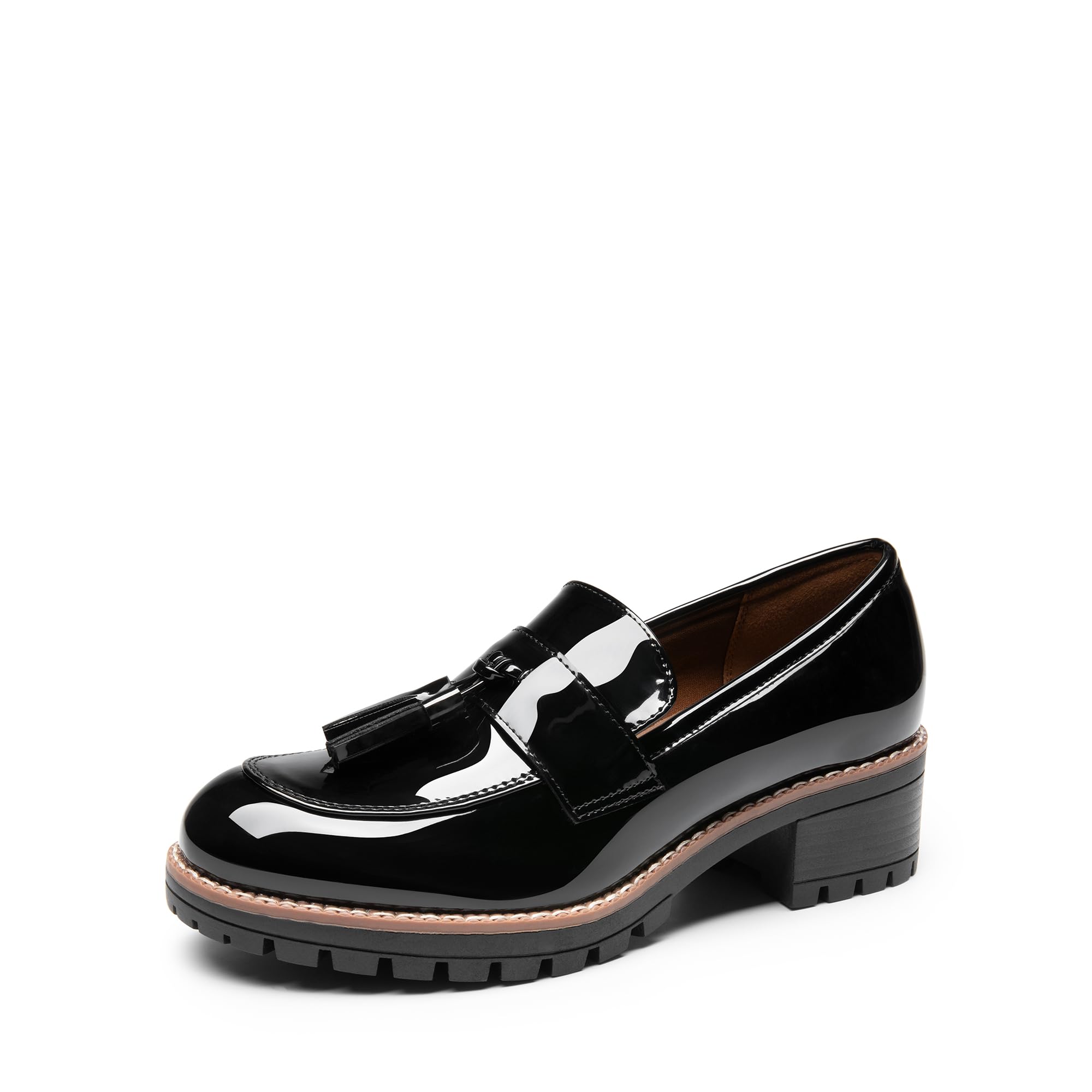 DREAM PAIRS Women's Chunky Loafers Business Casual Shoes