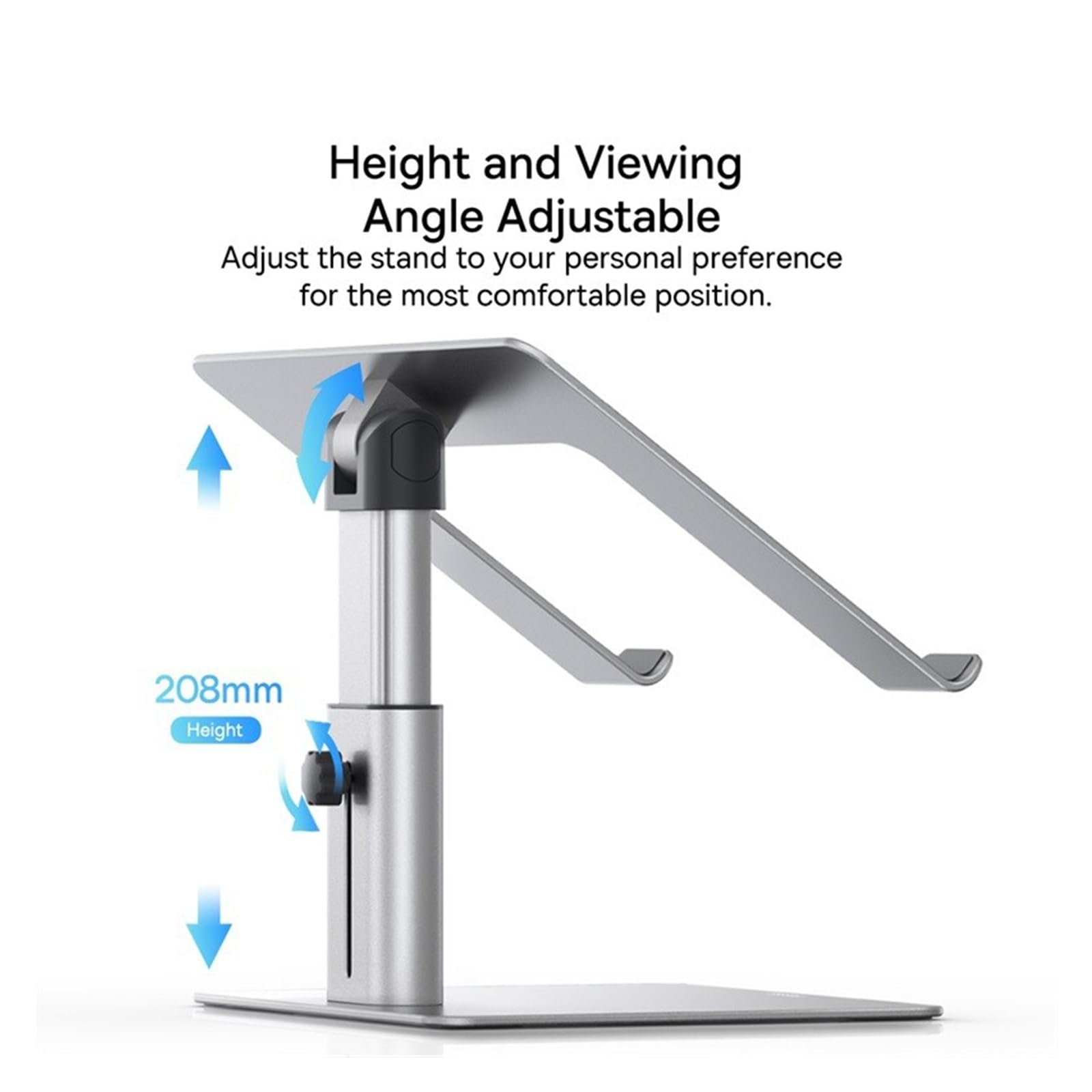 Supporto regolabile scalabile pieghevole in alluminio per notebook verticale