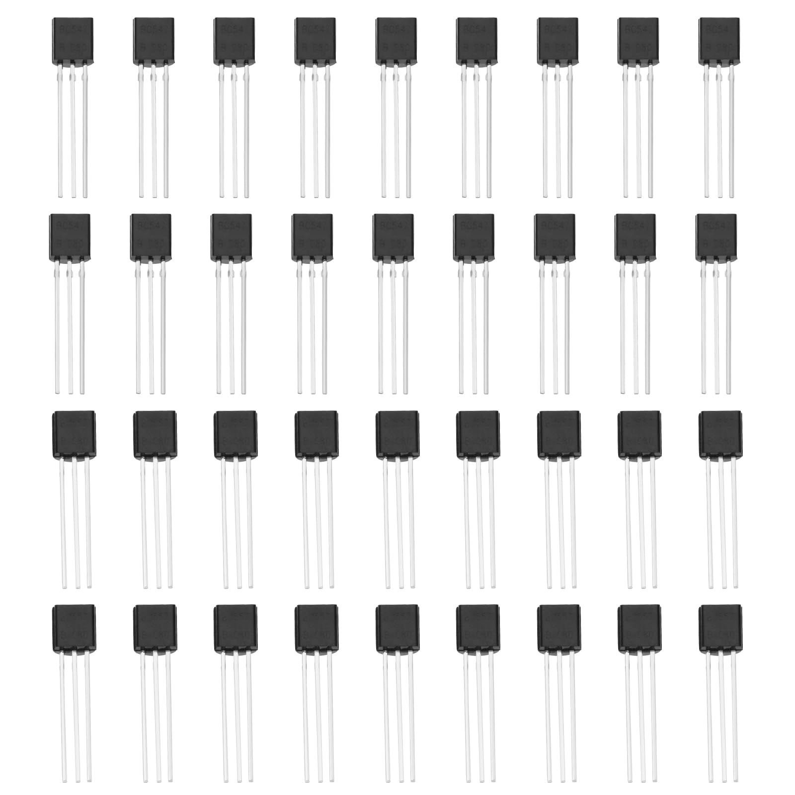 YINETTECH 100PCS Low Power Transistor Low Power Triode Transistor Kit BC547 NPN Transistor BC557 PNP Transistor for Solar Panel Electronic DIY Project