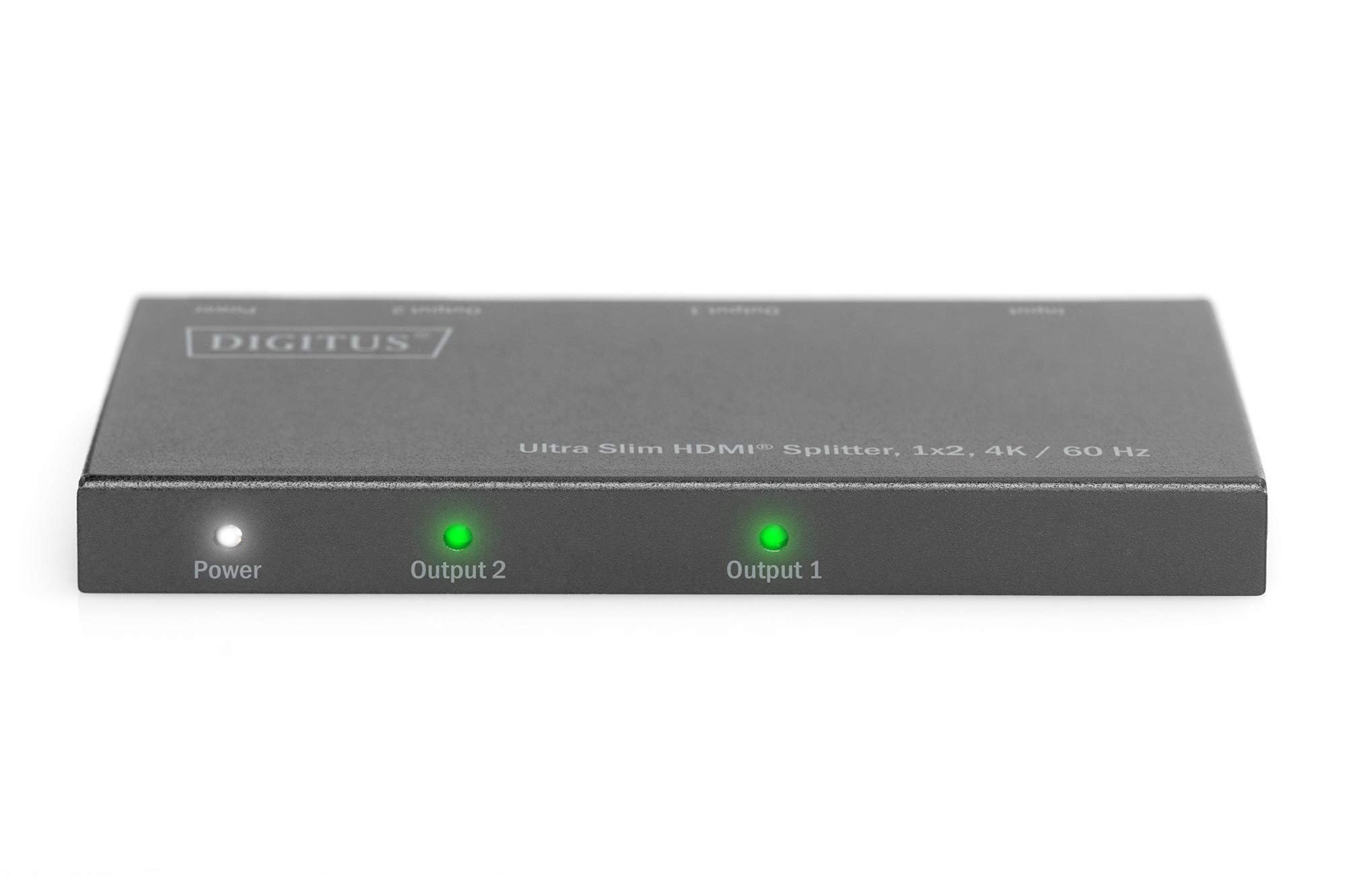 DIGITUS DS-45322 Rozdzielacz HDMI 1x2 - Wejście: 1-port/Wyjście: 2-port - UHD 4K/60 Hz HDTV: 4096 x 2160p - HDCP 2.2/1.4 - HDR, 3D, Deep Colour, ochrona ESD