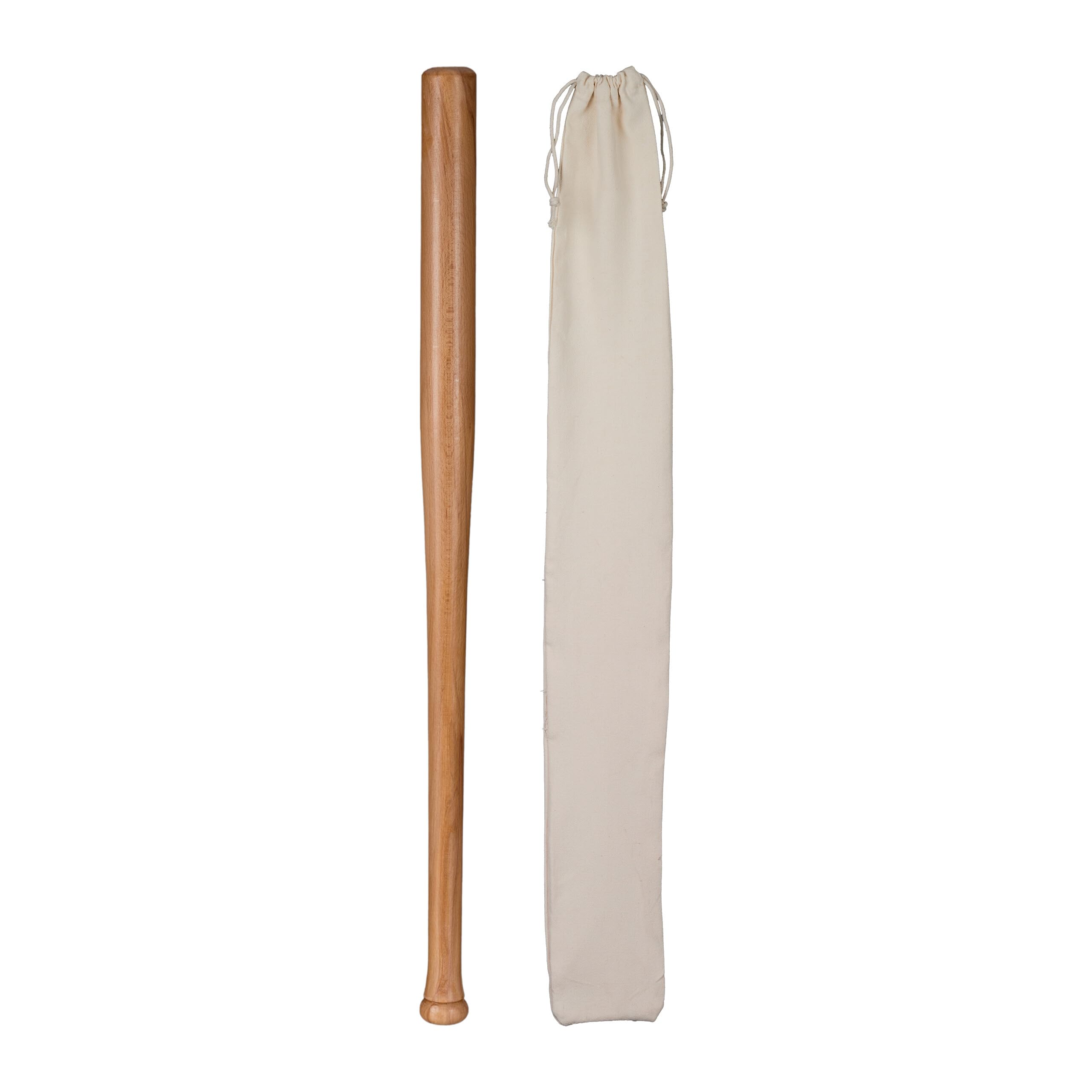 Relaxdays Natural Baseball Bat, Wooden, 34 Inches, Softball & Rounders, Sports & Pe Equipment, With Fabric Storage Bag,