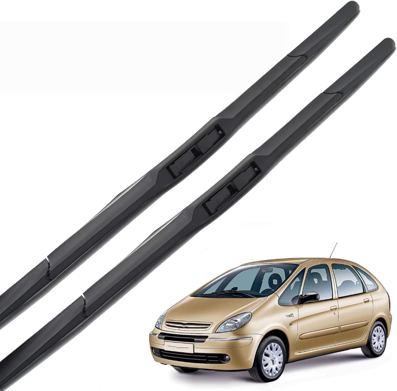 nwsplmy Front Windscreen Wiper for Citroen Xsara Picasso 1999-2005 26"+26", Silent All-Season Replacement Blades Streak-Free Easy Install