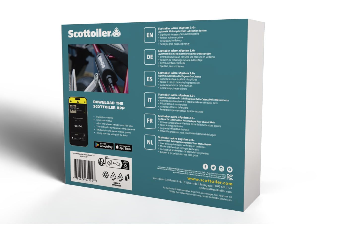 Scottoiler Micro xSystem 3.0+ - Engrasador automático de Cadena