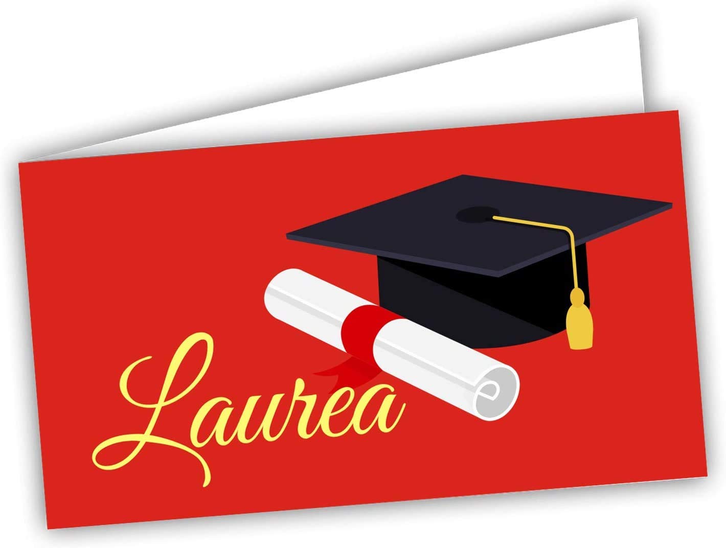 60 Bigliettini Bomboniera Laurea Personalizzati | Stampa 2 Lati | Per Confetti E Sacchetti | Regalo Laurea - Foto 2