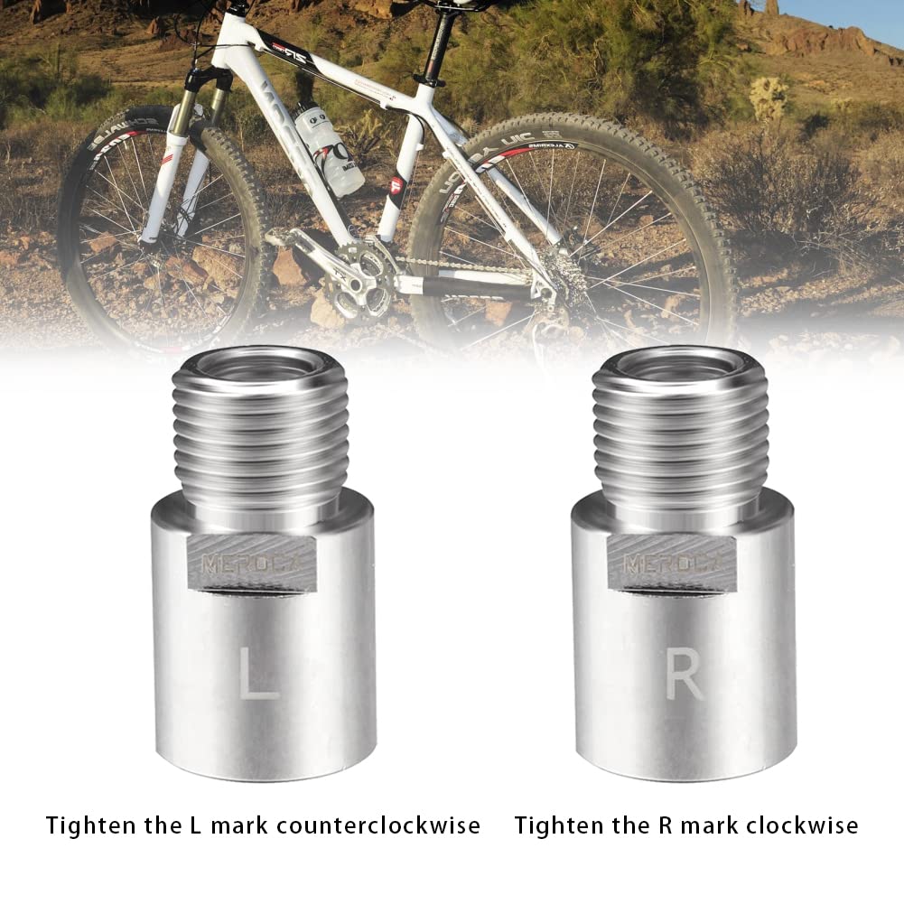 1 Paar Fahrradpedal-Extender, Chrom-Molybdän-Stahl, Pedaladapter, passend für 9/16 Zoll Gewindepedale, Fahrradverlängerung, um 20 mm (0,79 Zoll) CNC-Bearbeitung Fahrradpedalzubehör