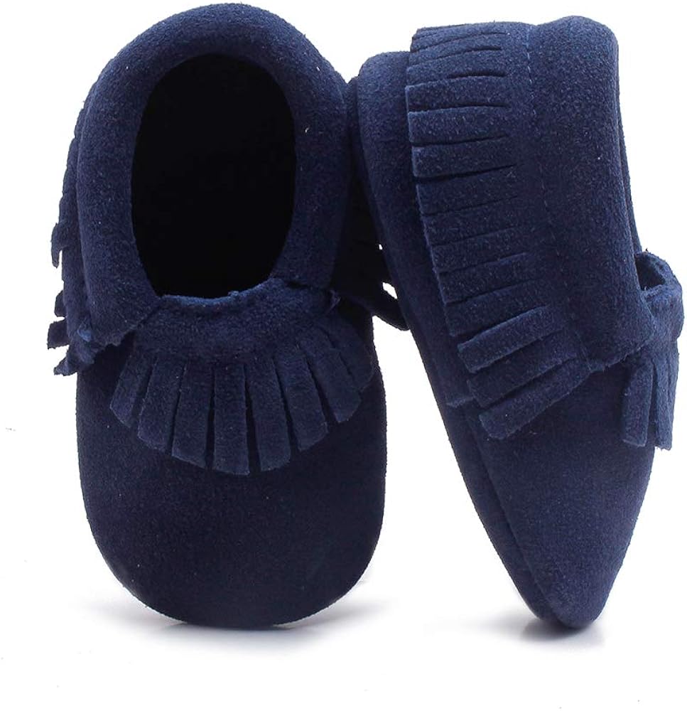 Delebao Unisex Baby Soft Sole Tassels Crib Shoes Moccasins Loafers