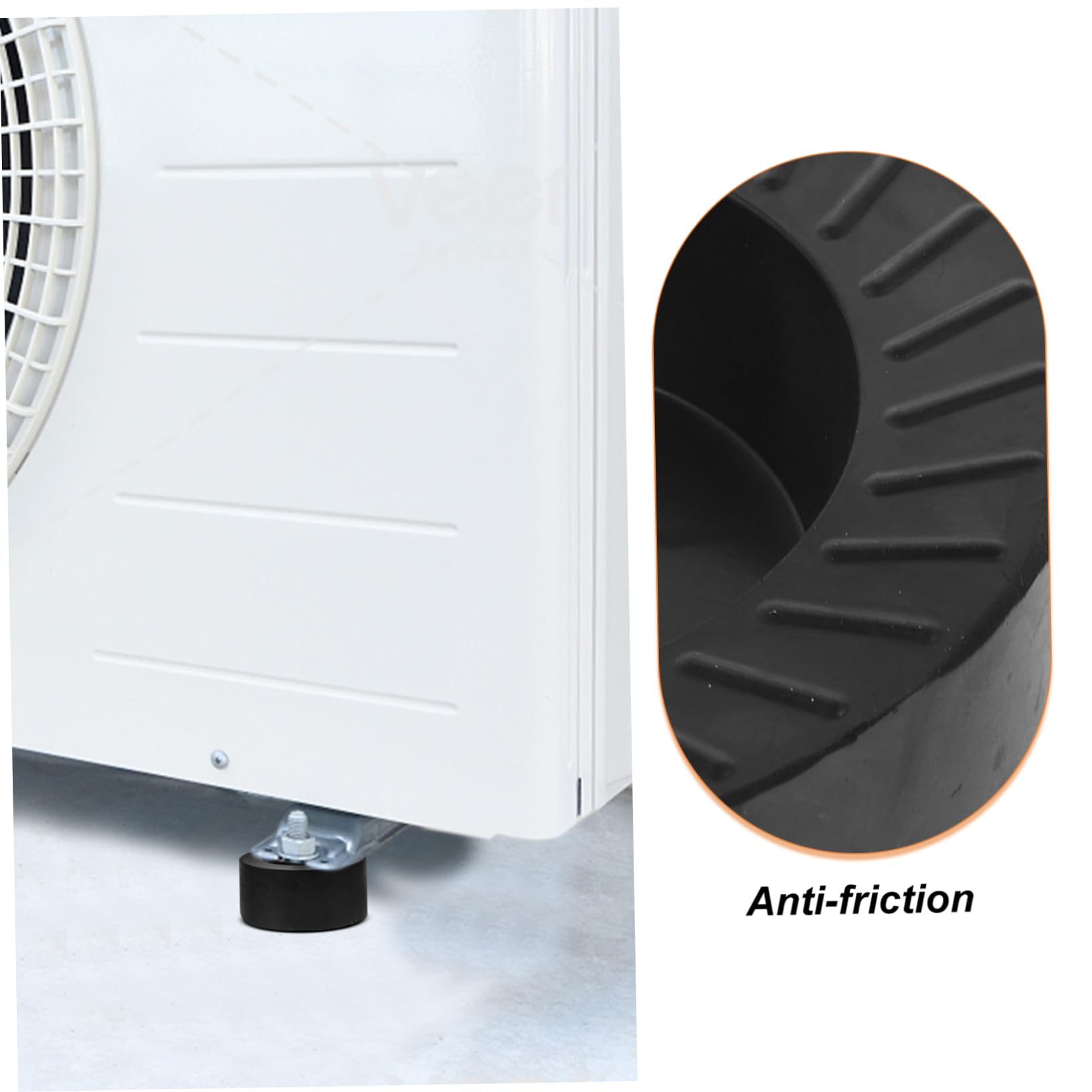 Operitacx Set 4pezzi Piedini per Climatizzatore in Gomma e Metallo Antivibranti Base Ammortizzante Antiscivolo per Condizionatore Esterno, per Balconi Atmosfera Estiva