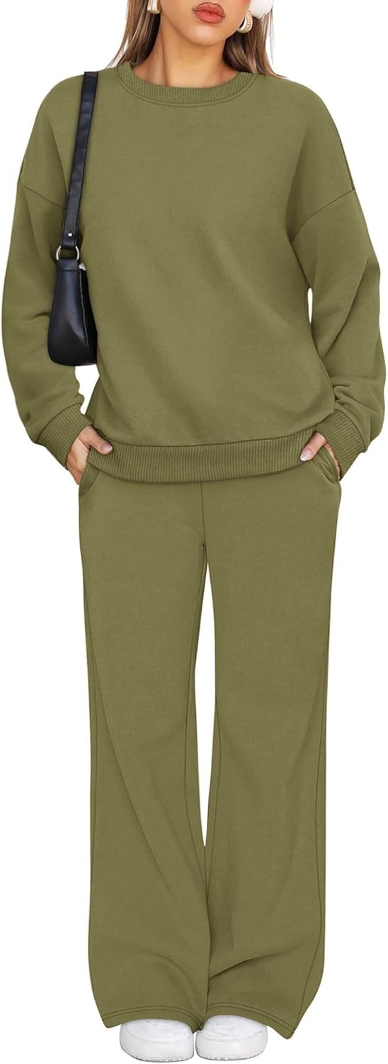 XIEERDUO Sweatsuits Women 2 Piece Outfit Matching Lounge Sets Fall Outfits 2025 Fashion Clothing Crewneck Track Suits