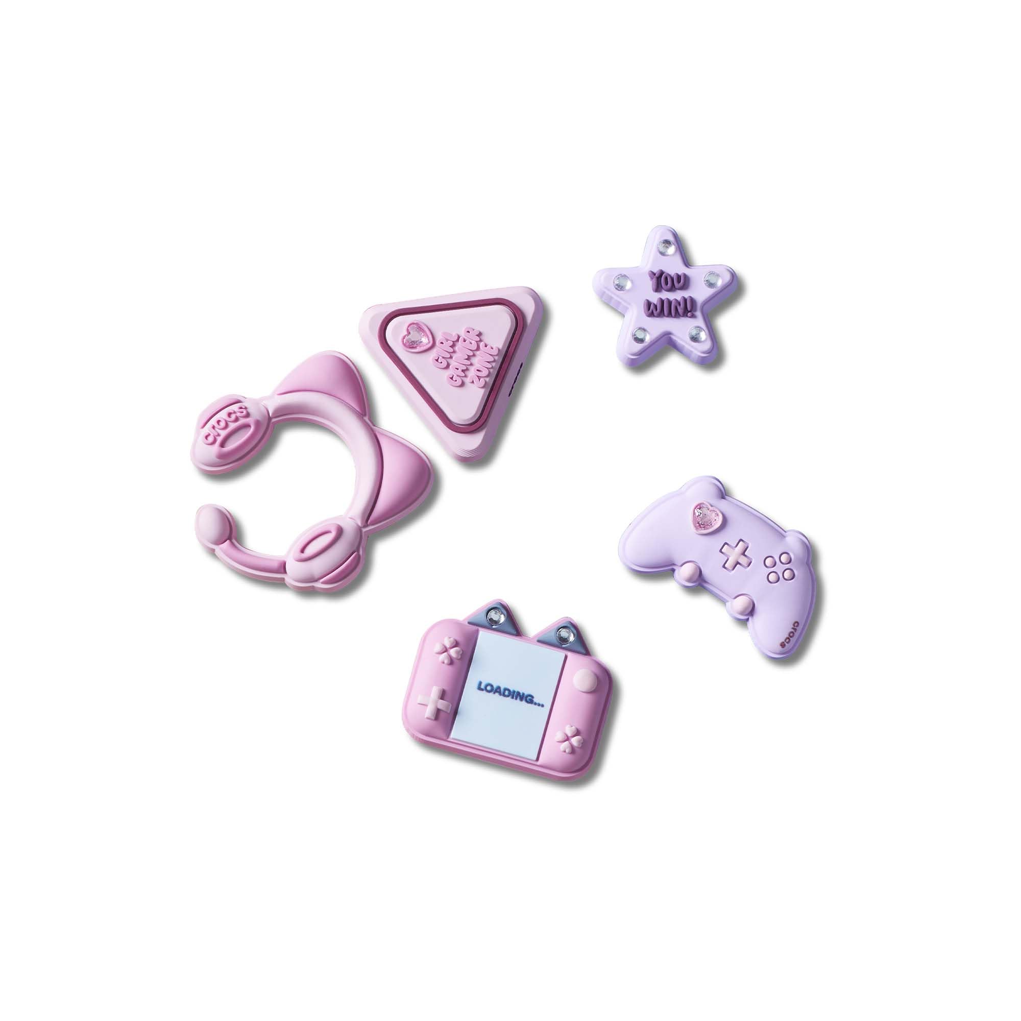 Crocs Jibbitz Charms, Girl Gamer 5 Pack